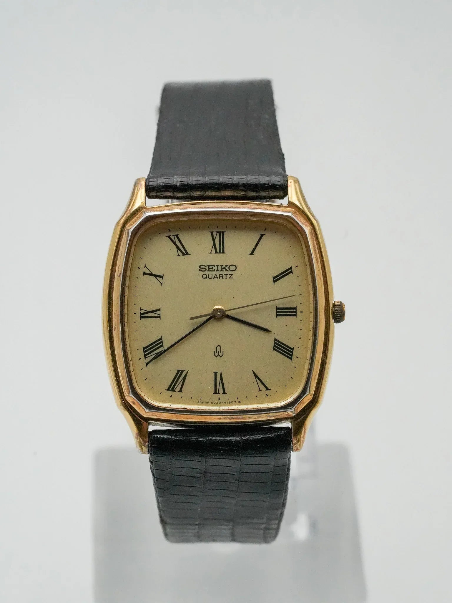 Seiko - Tonneau plaqué or Index Romain - 1980 - Atelier Victor - Vintage Shop
