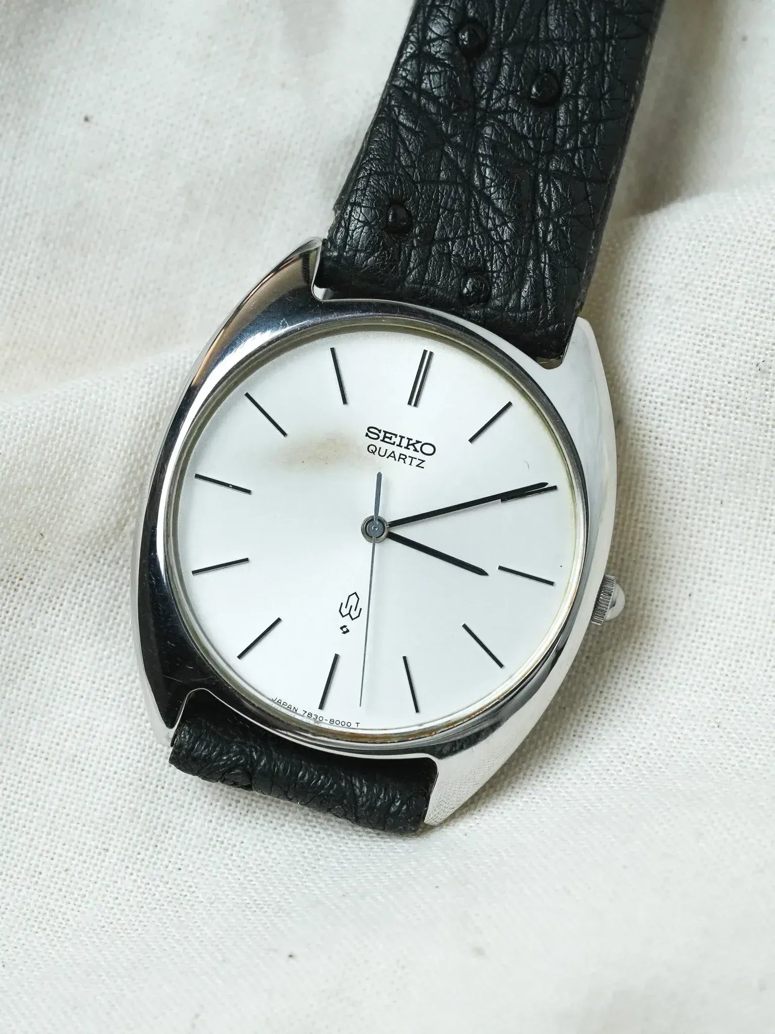 Seiko - Tonneau Quartz Acier Patine - NOS - 1988 - Atelier Victor