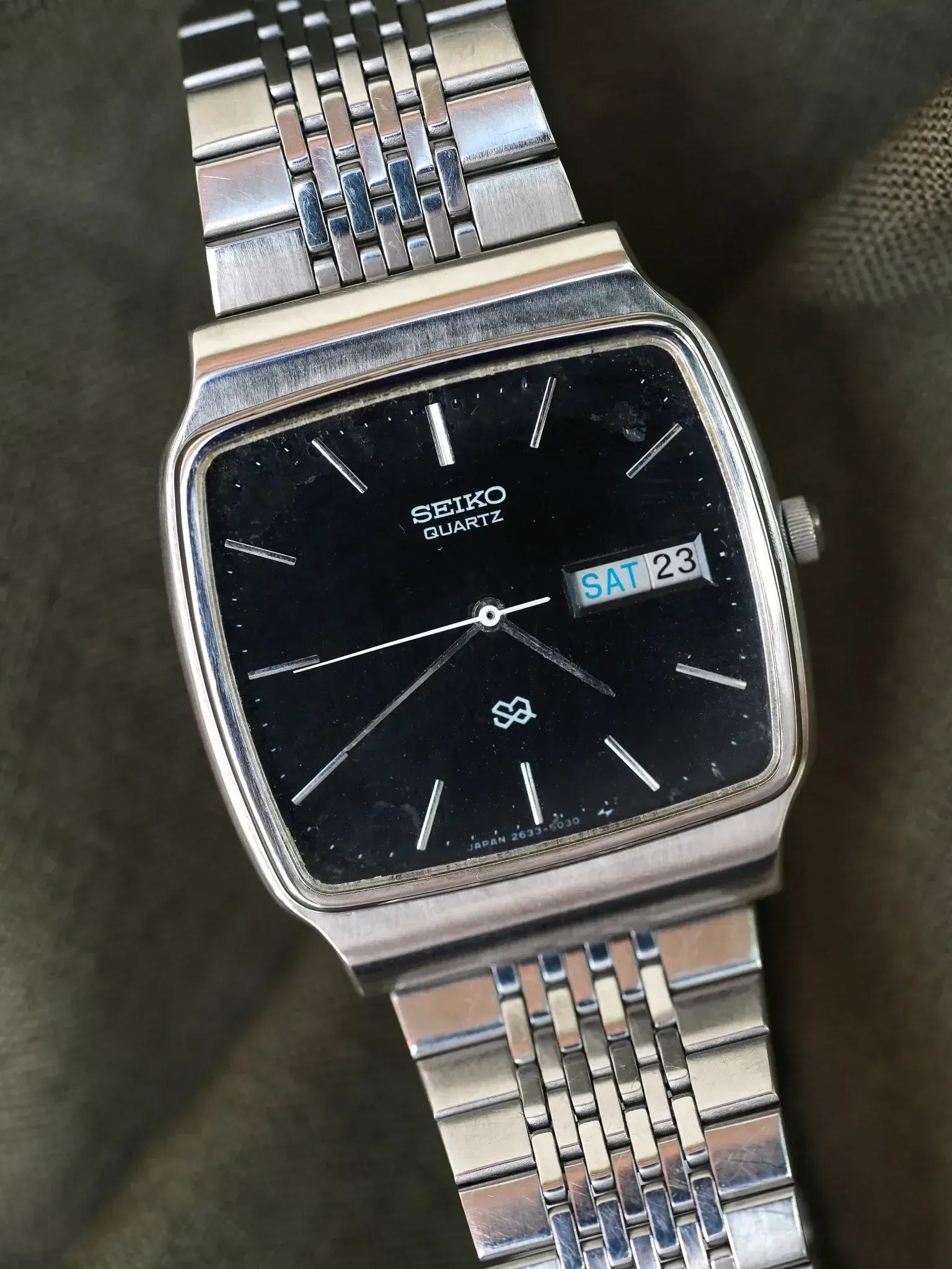 Seiko - TV Acier cadran noir daydate - 1978 - Atelier Victor