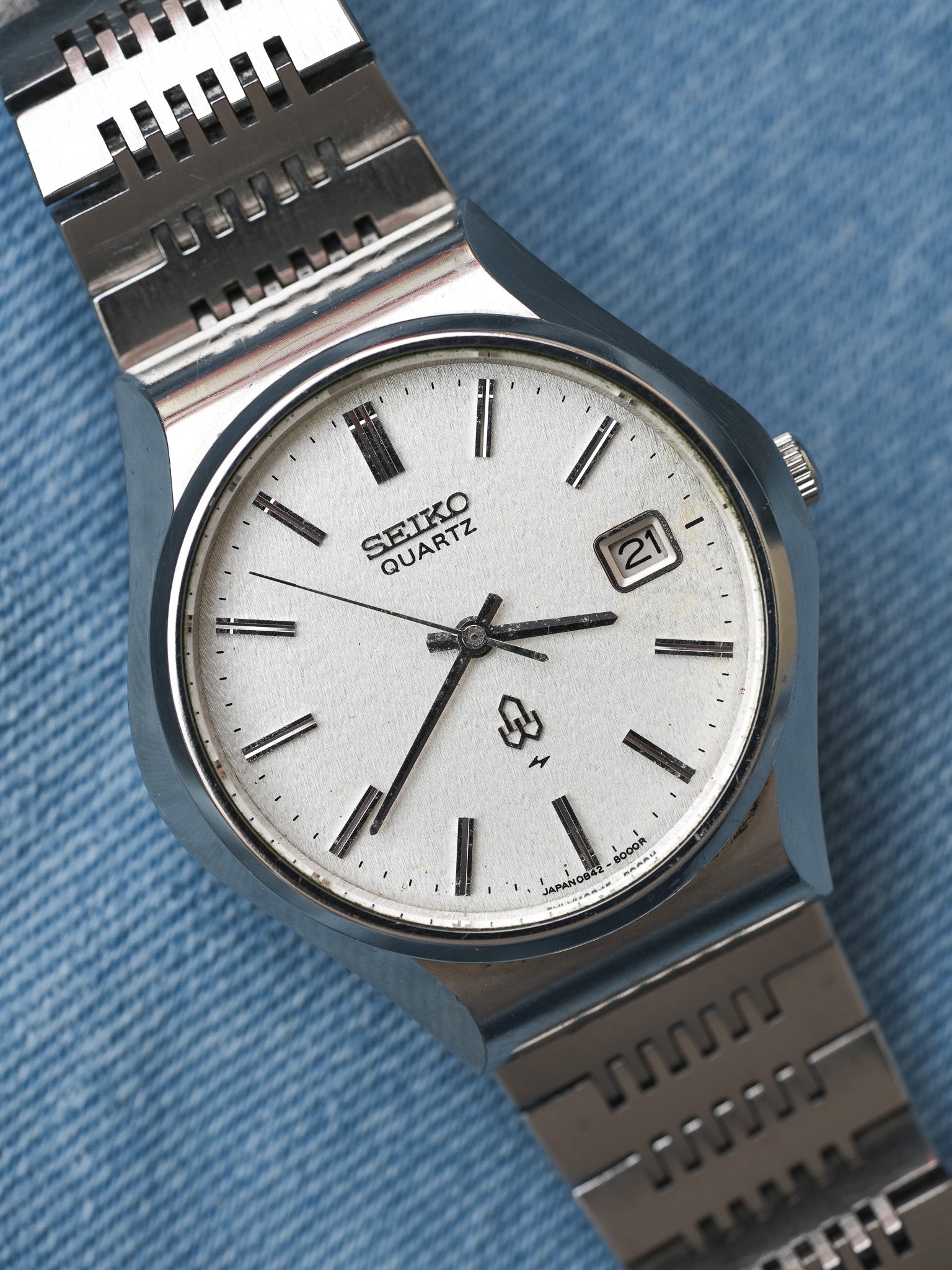 Seiko - Type 2 Argent sablé date - 1975 - Atelier Victor Paris - Vintage Watch Shop Dubai