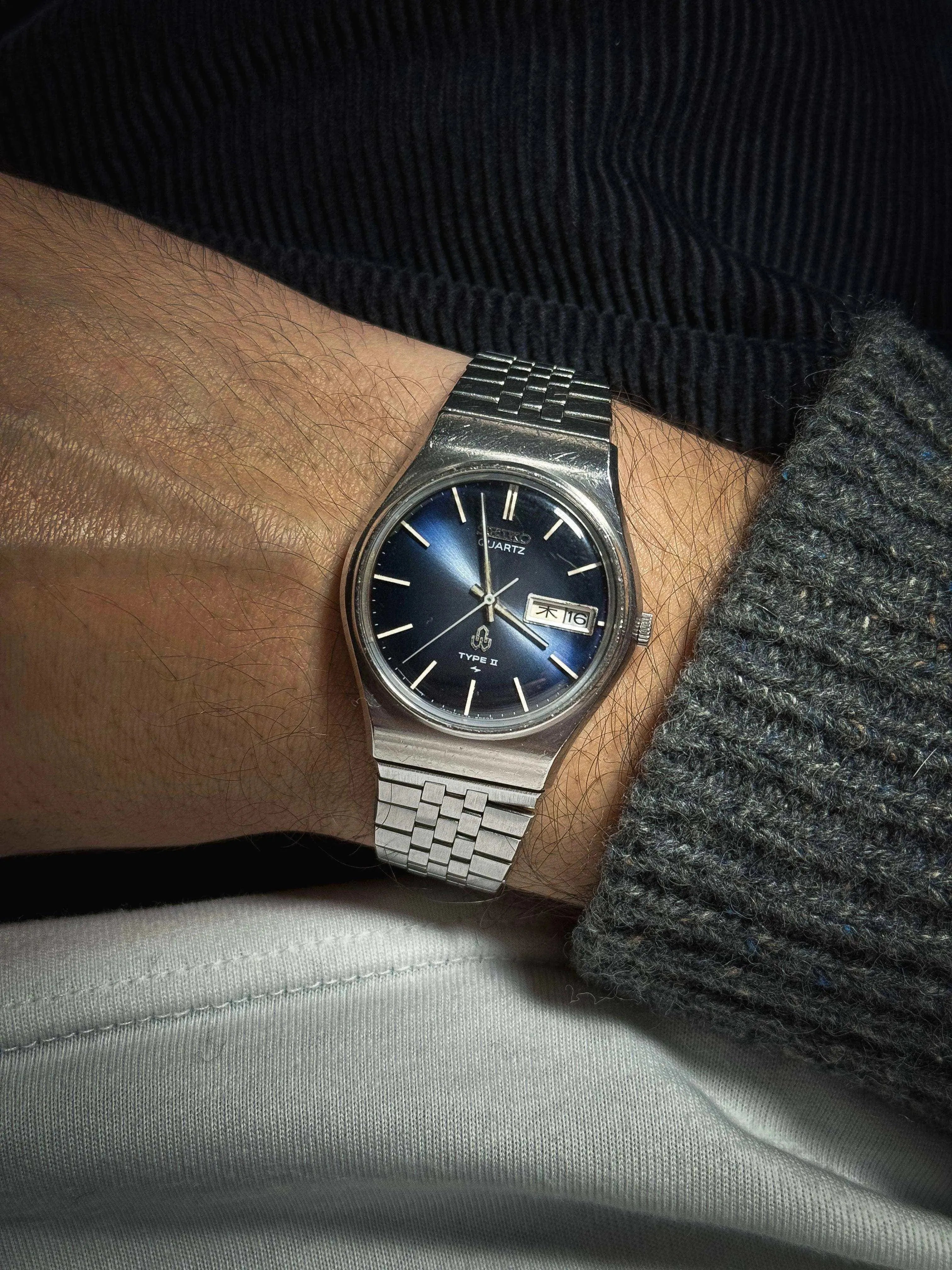 Seiko - Type II Blue Daydate Kanji Acier - 1978 - Atelier Victor - Vintage Shop