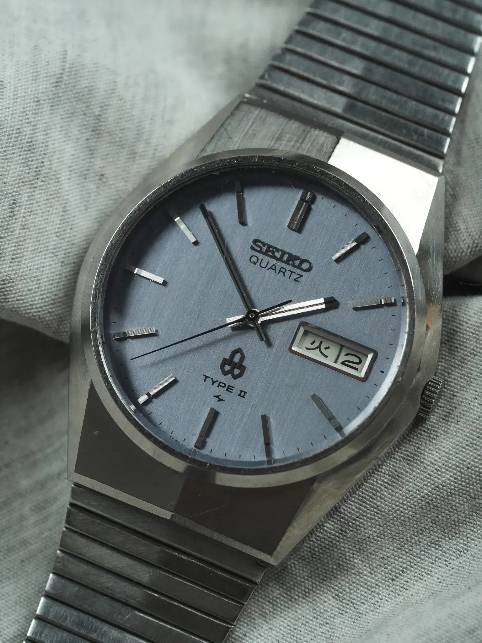 Seiko - Type II Daydate Kanji Cadran bleu gris - 1977 - Atelier Victor - Vintage Shop