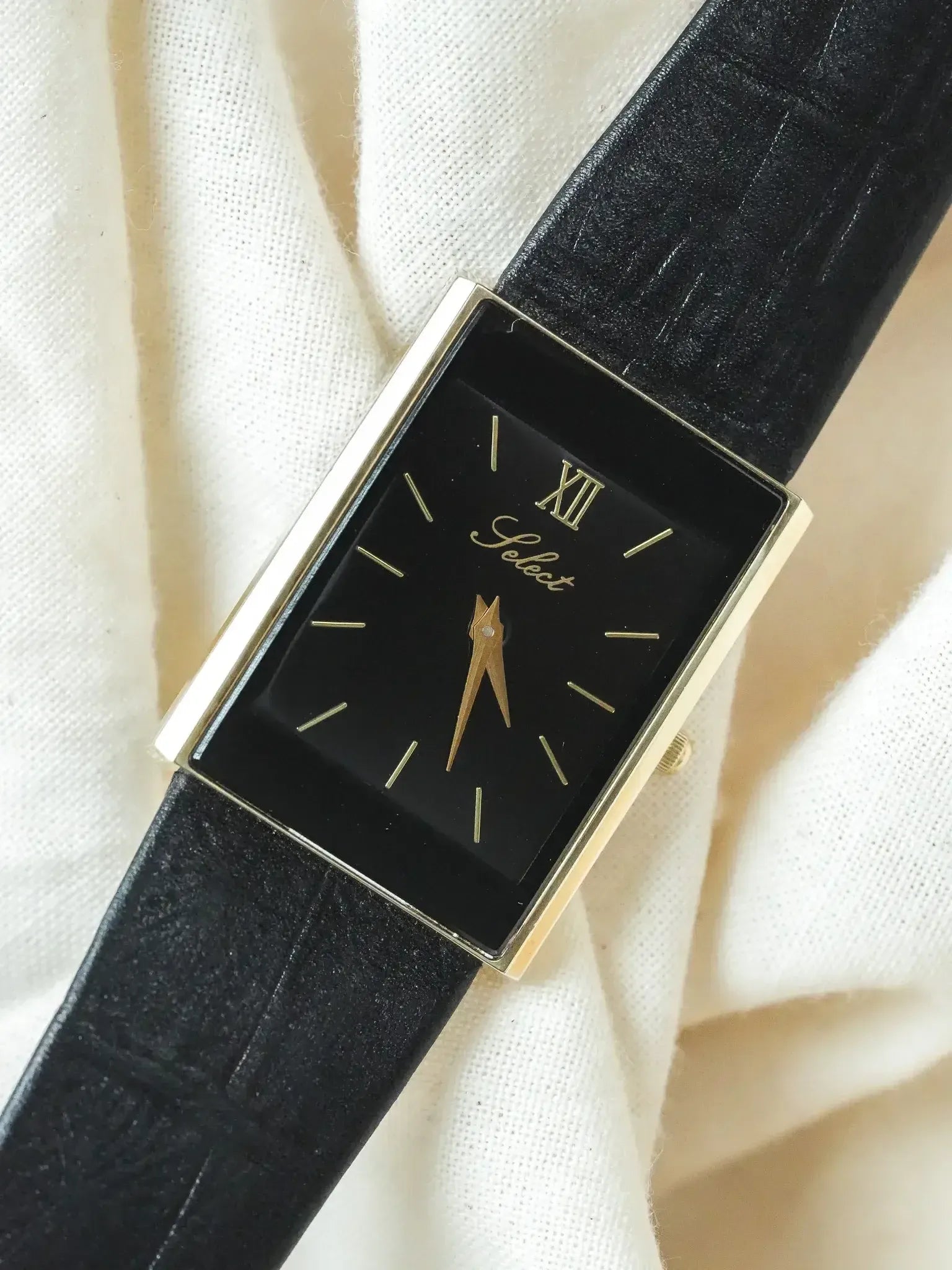 Select - Tank Noir Or style "Cellini" - 1980s - Atelier Victor