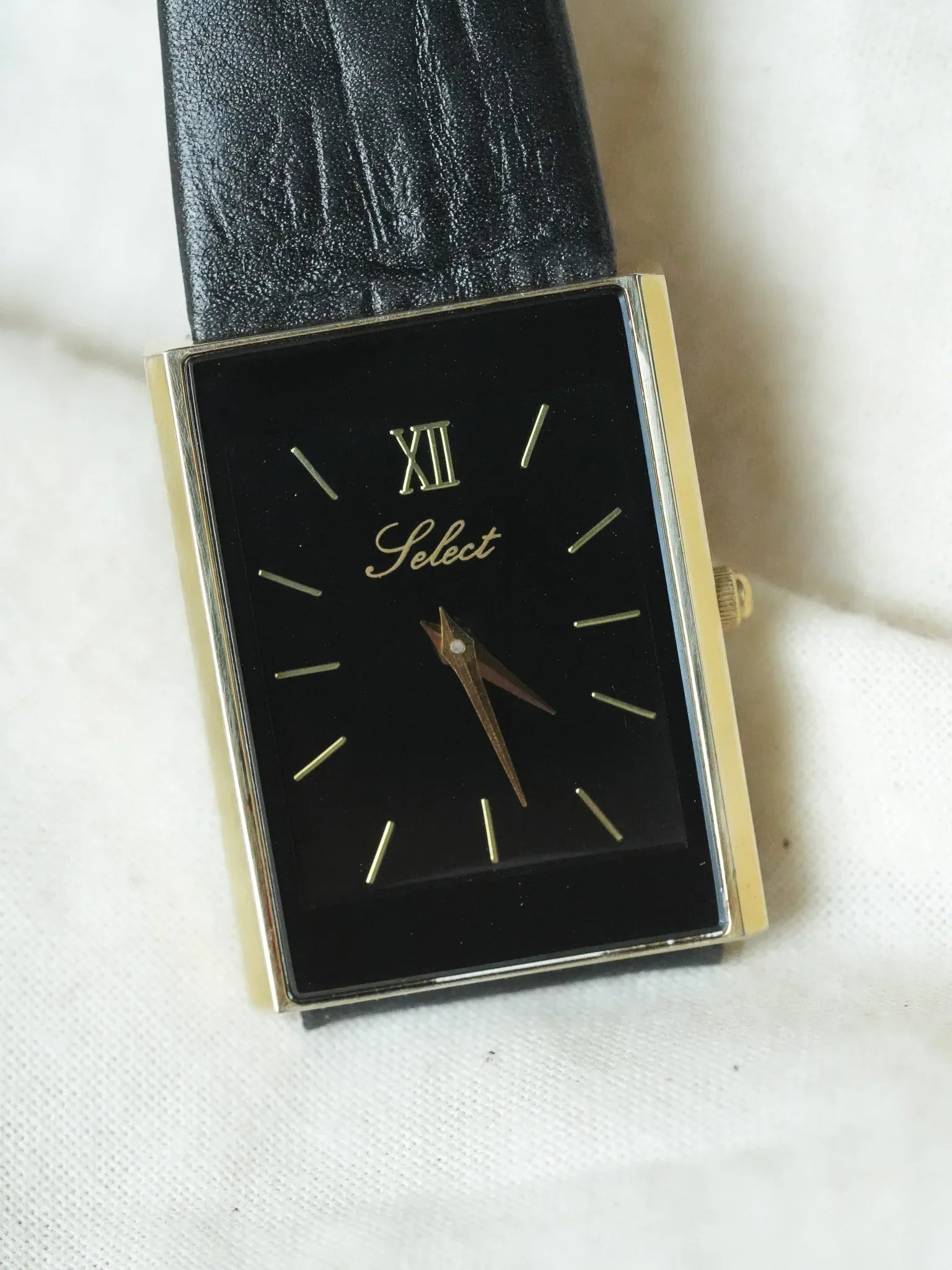 Select - Tank Noir Or style "Cellini" - 1980s - Atelier Victor