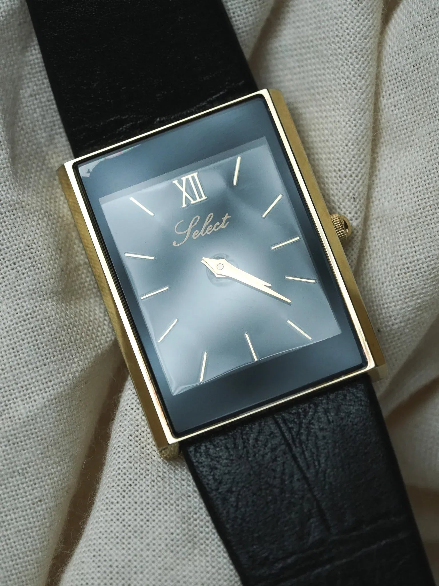 Select - Tank Noir Or style "Cellini" - 1980s - Atelier Victor