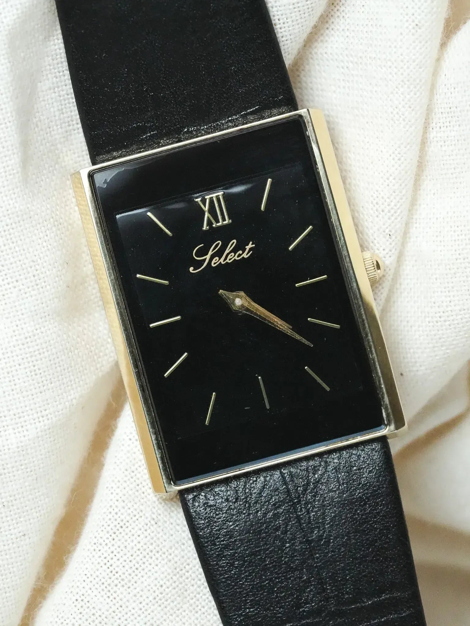 Select - Tank Noir Or style "Cellini" - 1980s - Atelier Victor