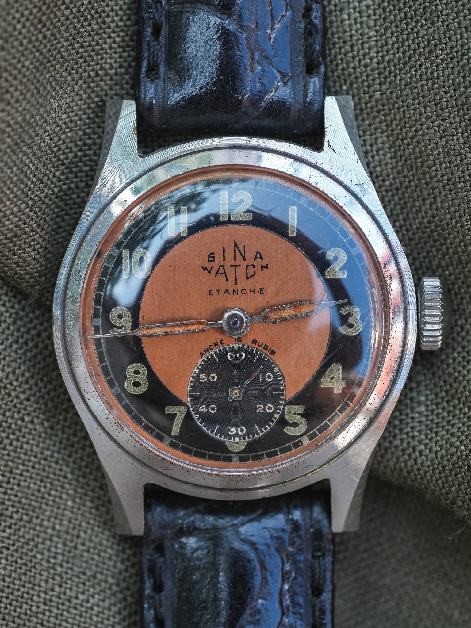 Sina Watch - WW2 Tuxedo Saumon - 1940s - Atelier Victor - Vintage Shop