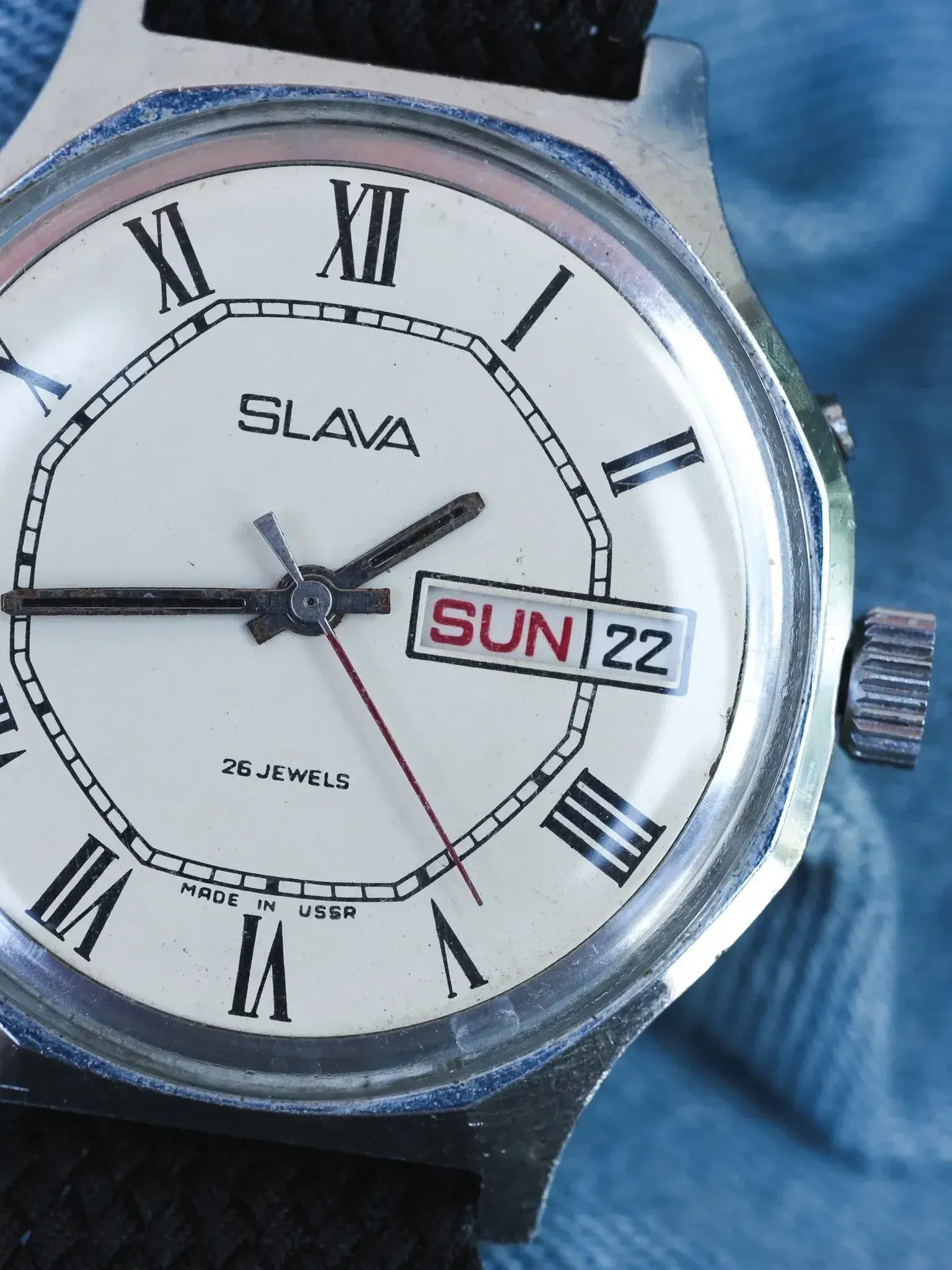 Slava - Octogone Romain Daydate Acier - 1970s - Atelier Victor