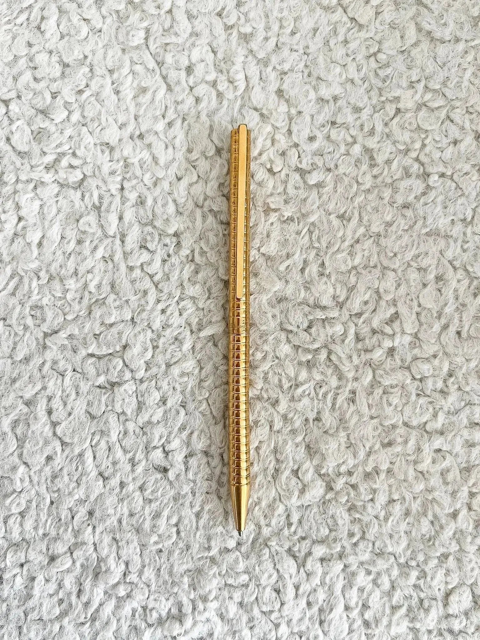 ST Dupont Paris - Stylo Bille Gold Design - 1990s - Atelier Victor