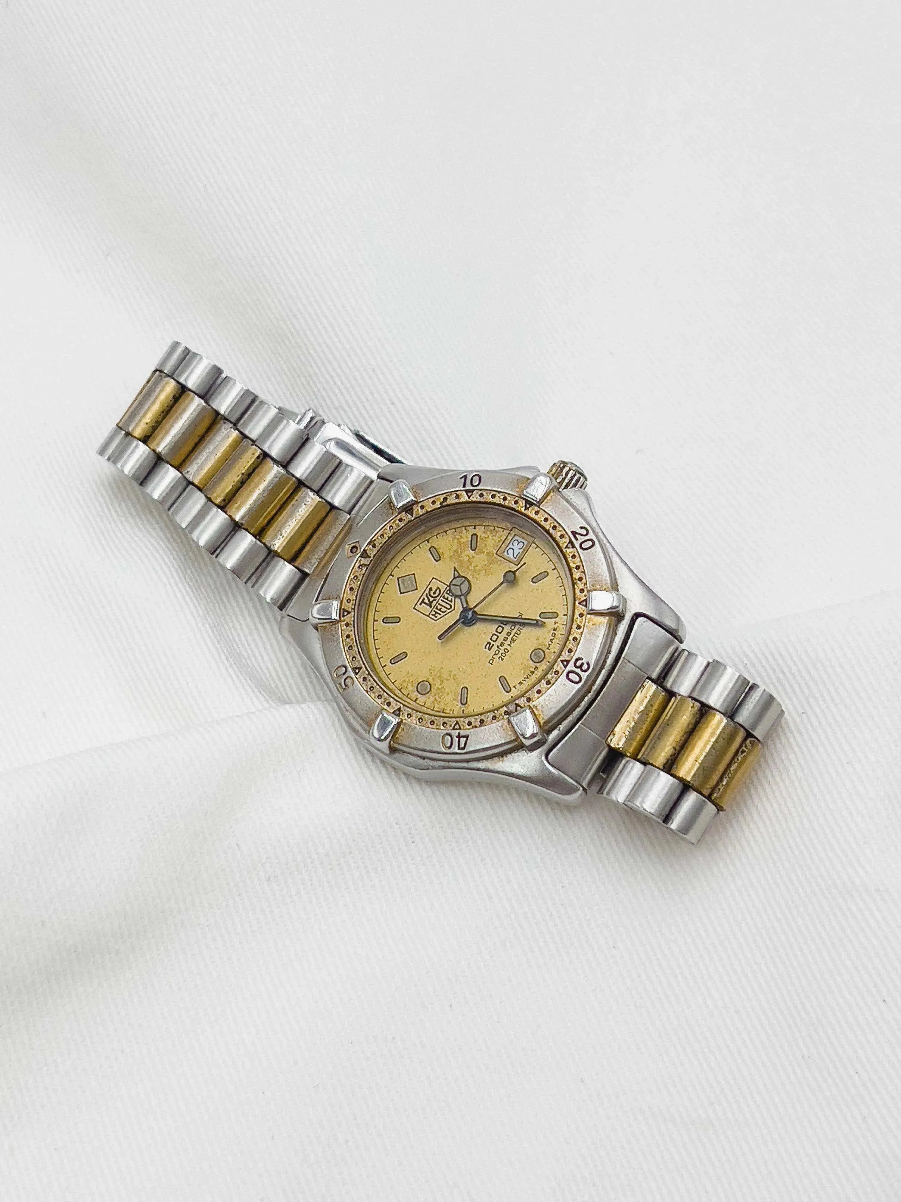 Tag Heuer - Professionnel 2000 Gold Patinée - 1990s - Atelier Victor Paris - Vintage Watch Shop Dubai