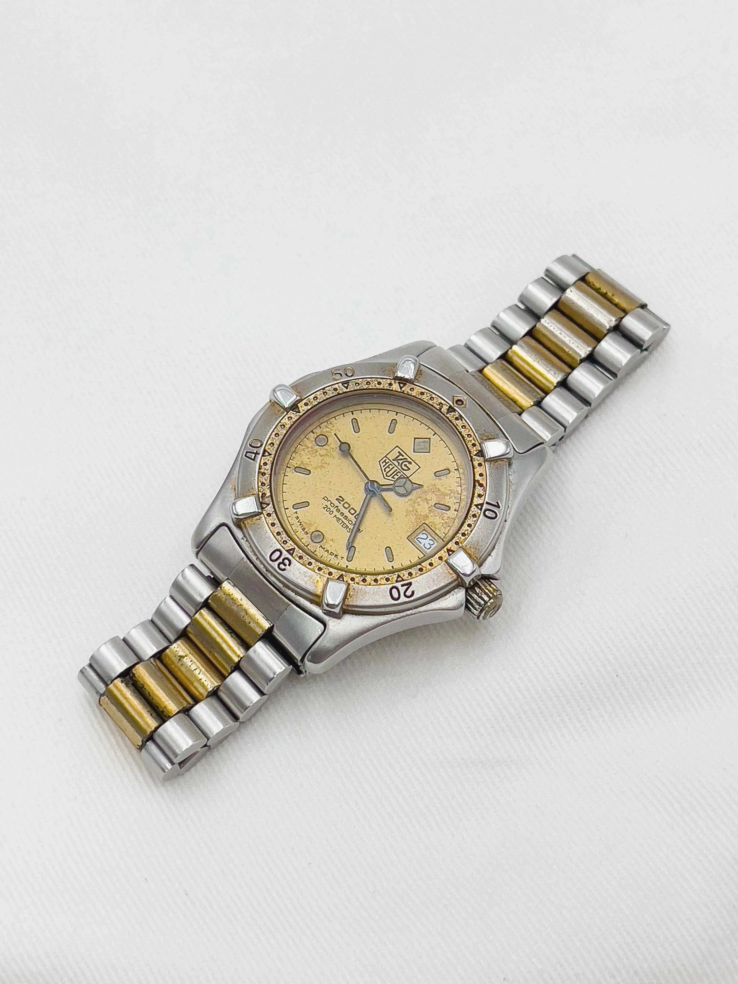 Tag Heuer - Professionnel 2000 Gold Patinée - 1990s - Atelier Victor Paris - Vintage Watch Shop Dubai