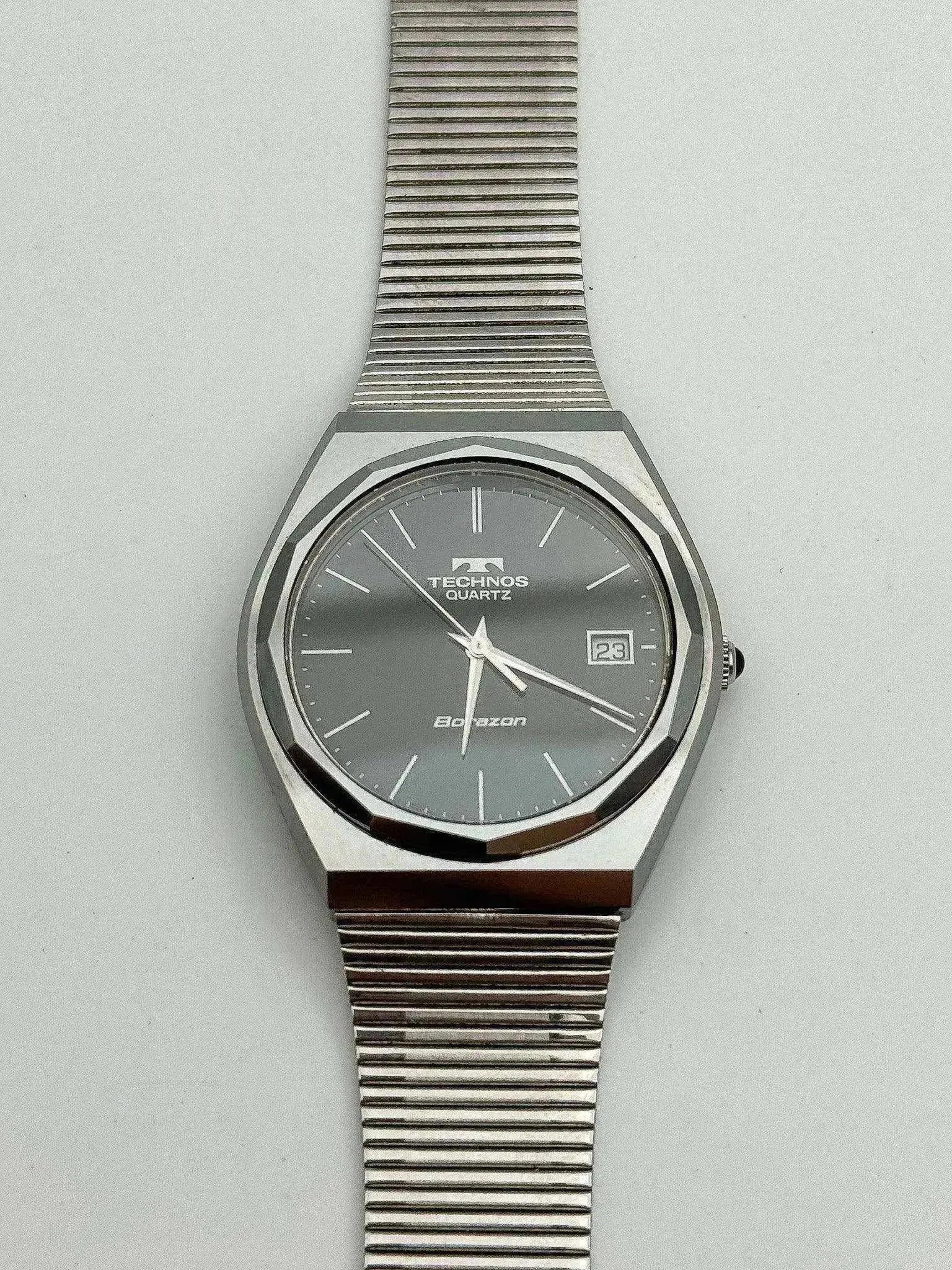 Technos - Black Steel - 1980s - Atelier Victor Paris - Vintage Watch Shop Dubai