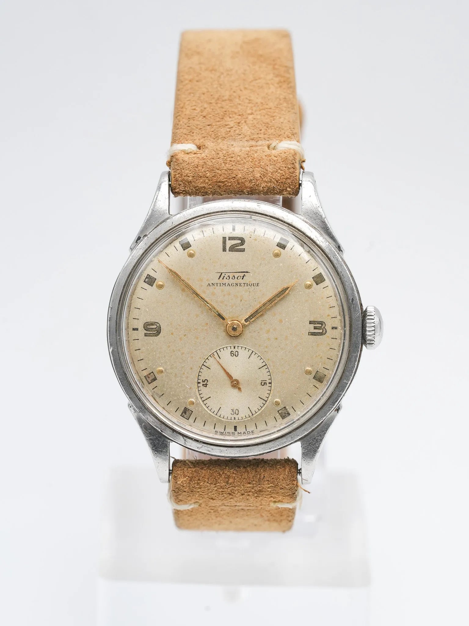Tissot - Antimagnétique Acier Patine Crème Petite-seconde - 1950s - Atelier Victor Paris - Vintage Watch Shop Dubai