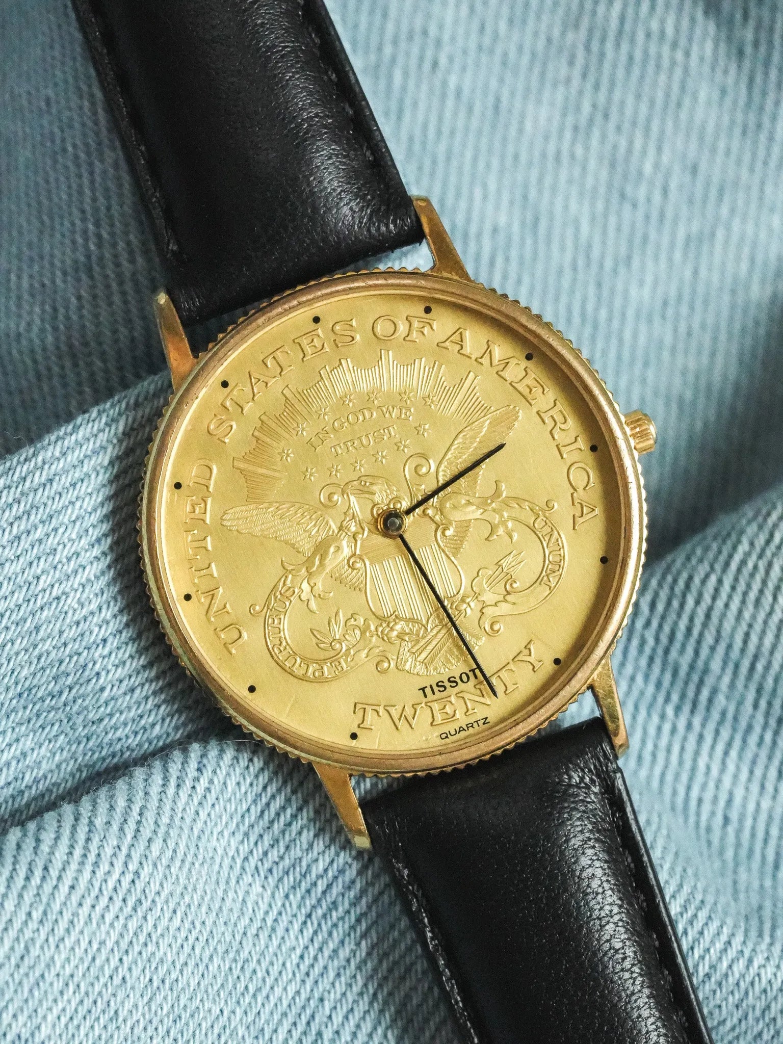 Tissot - Montre Piece USA "Twenty" Guilloché - 1970s - Atelier Victor