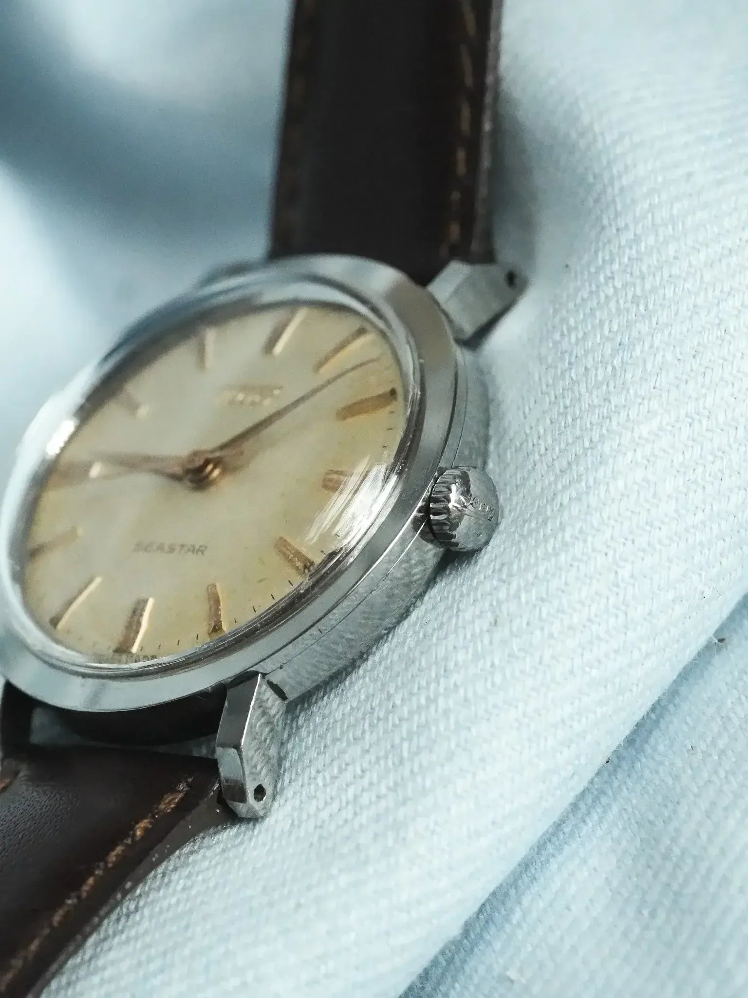 Tissot - Seastar Index Or Rose Patine Creme - 1950s - Atelier Victor