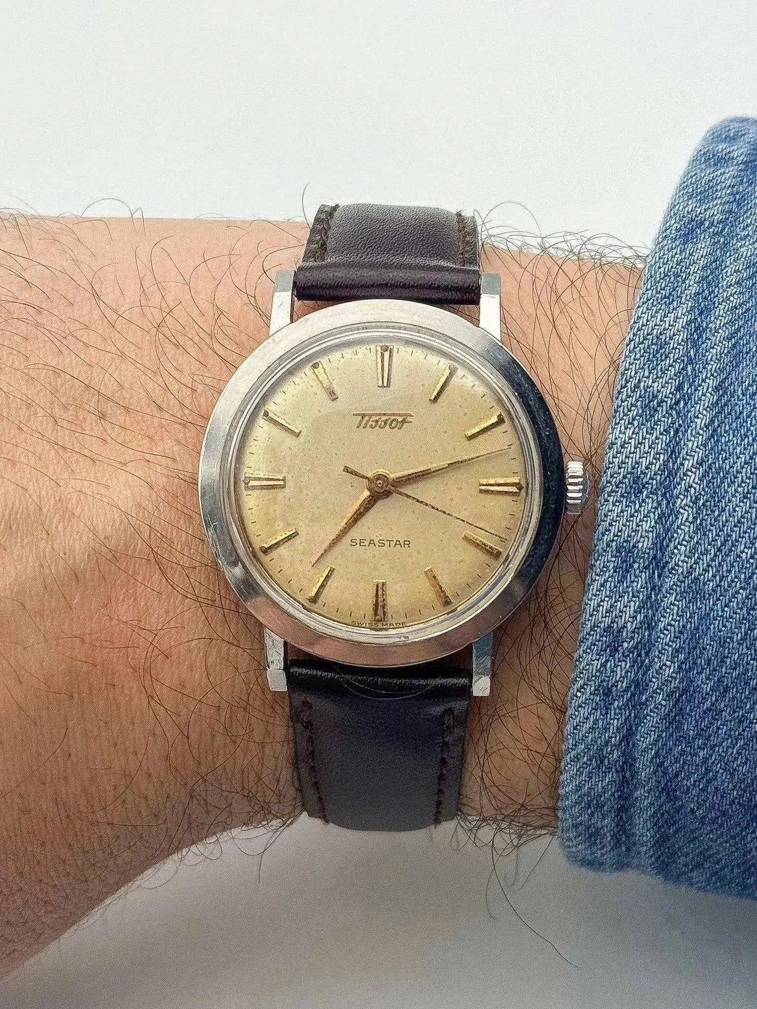 Tissot - Seastar Index Or Rose Patine Creme - 1950s - Atelier Victor