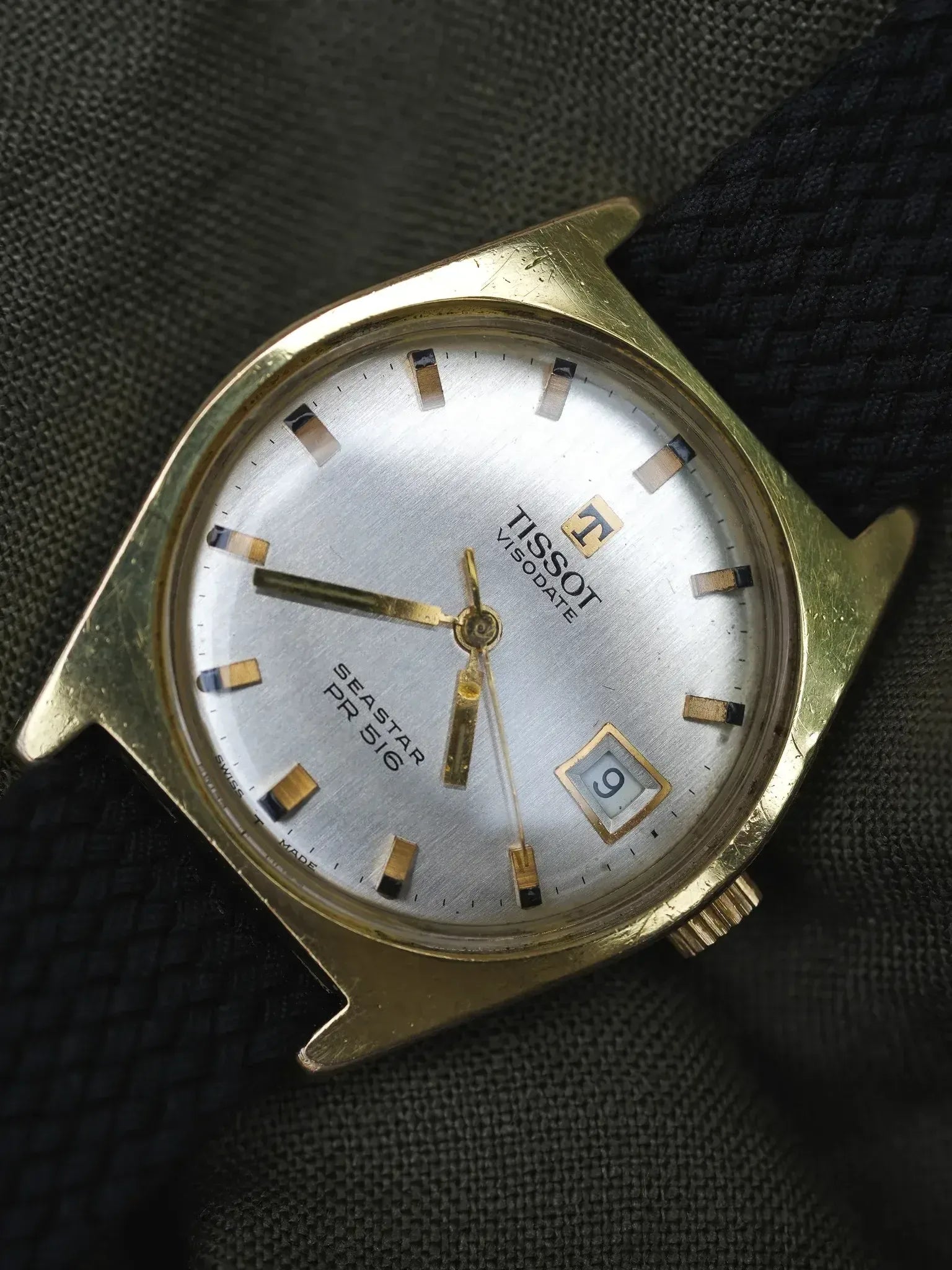 Tissot - Seastar PR516 Tonneau champagne date - 1970s - Atelier Victor