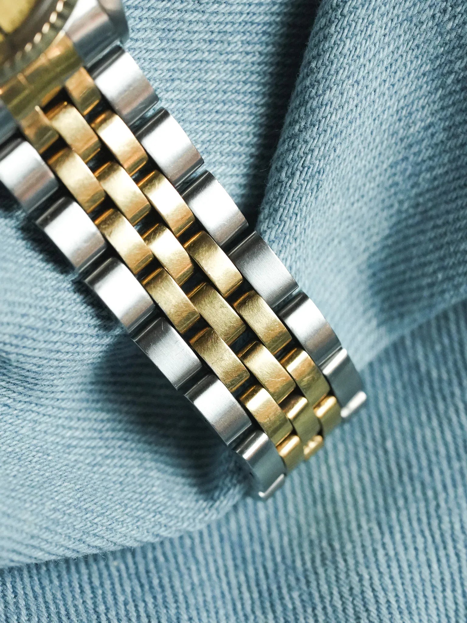 Tudor x Rolex - Prince Oysterdate Acier Or Cadran Lin Cannelée Or 18k - 1980s - Atelier Victor