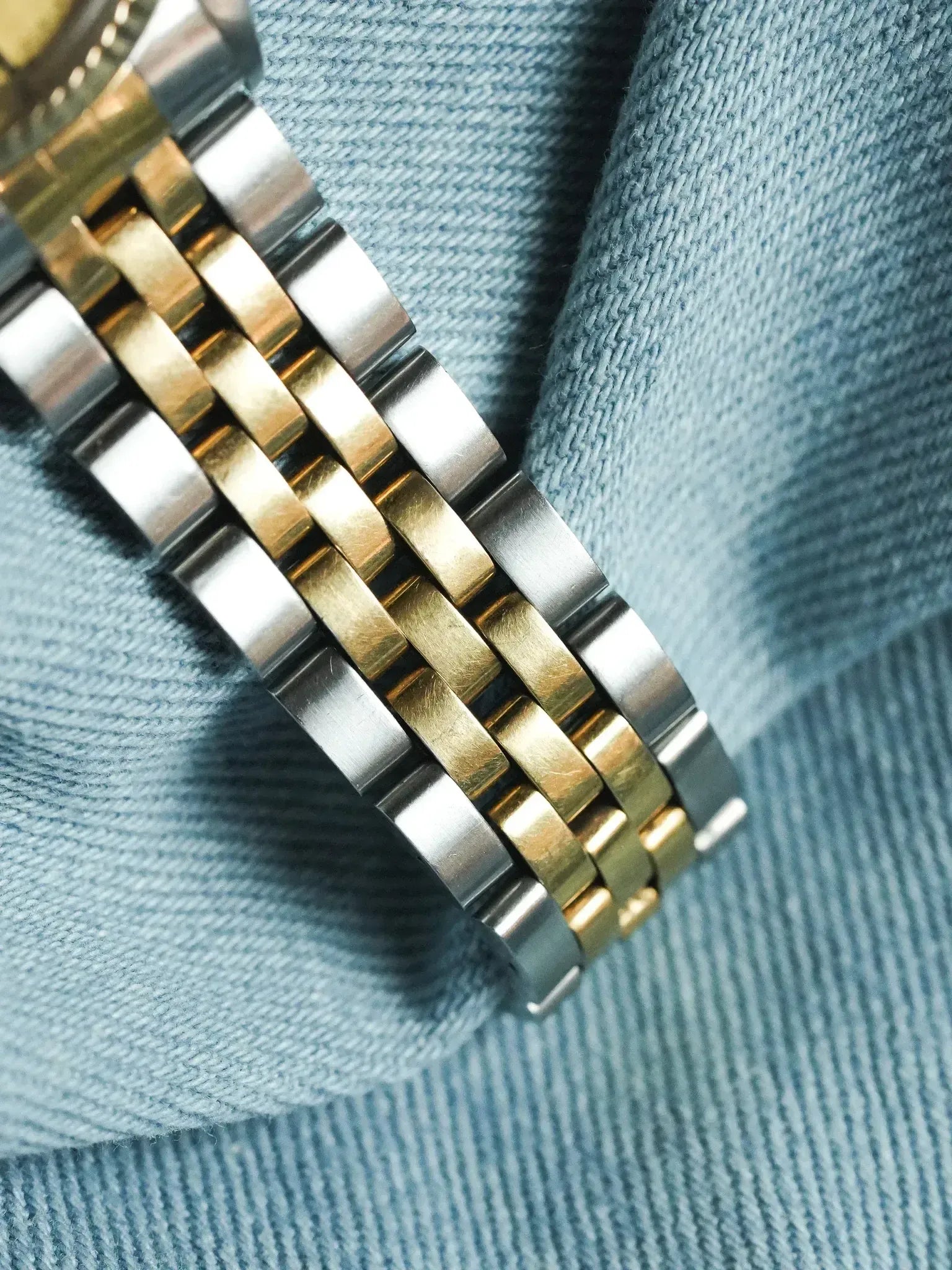 Tudor x Rolex - Prince Oysterdate Acier Or Cadran Lin Cannelée Or 18k - 1980s - Atelier Victor