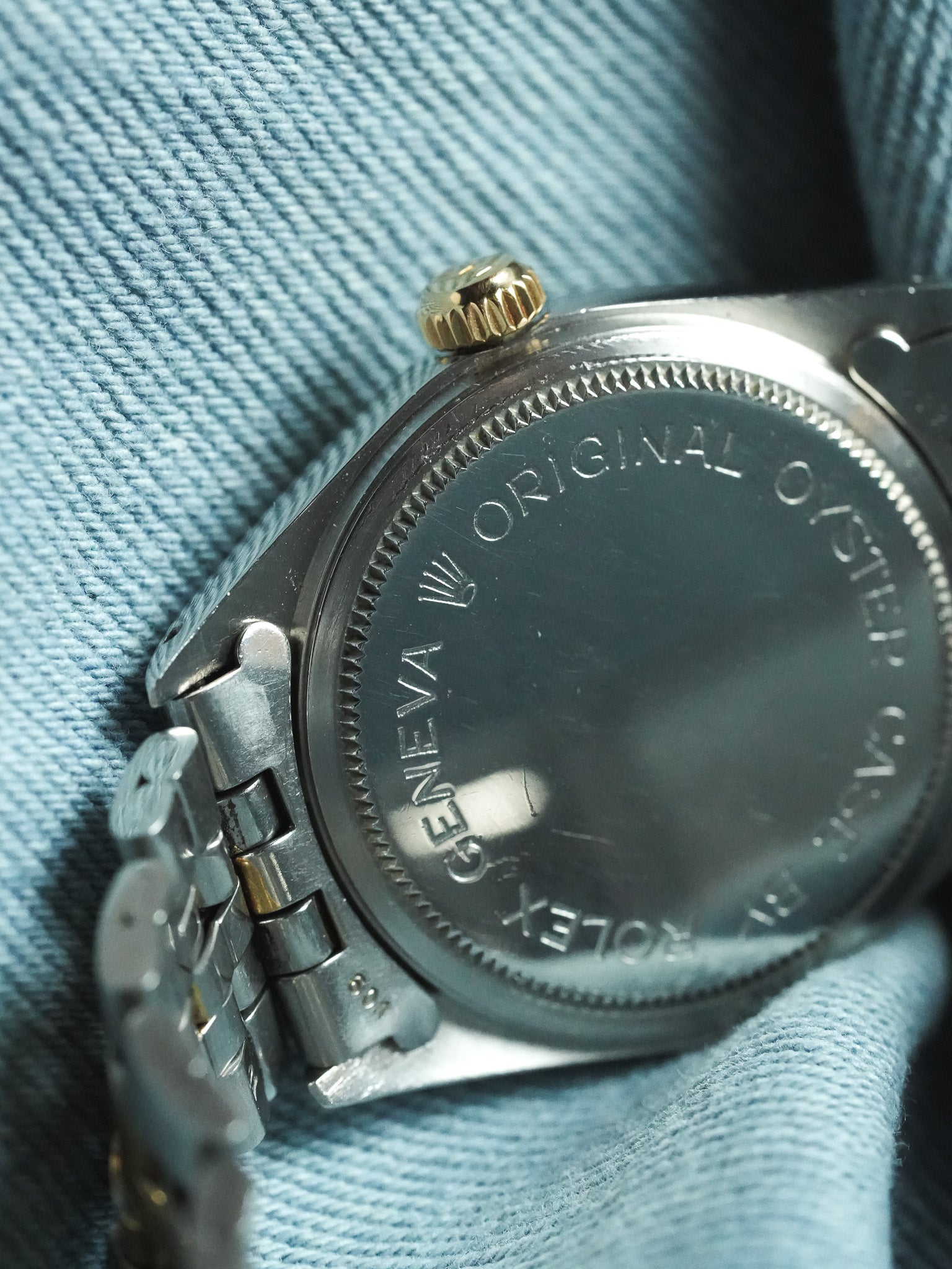 Tudor x Rolex - Prince Oysterdate Acier Or Cadran Lin Cannelée Or 18k - 1980s - Atelier Victor - Vintage Shop