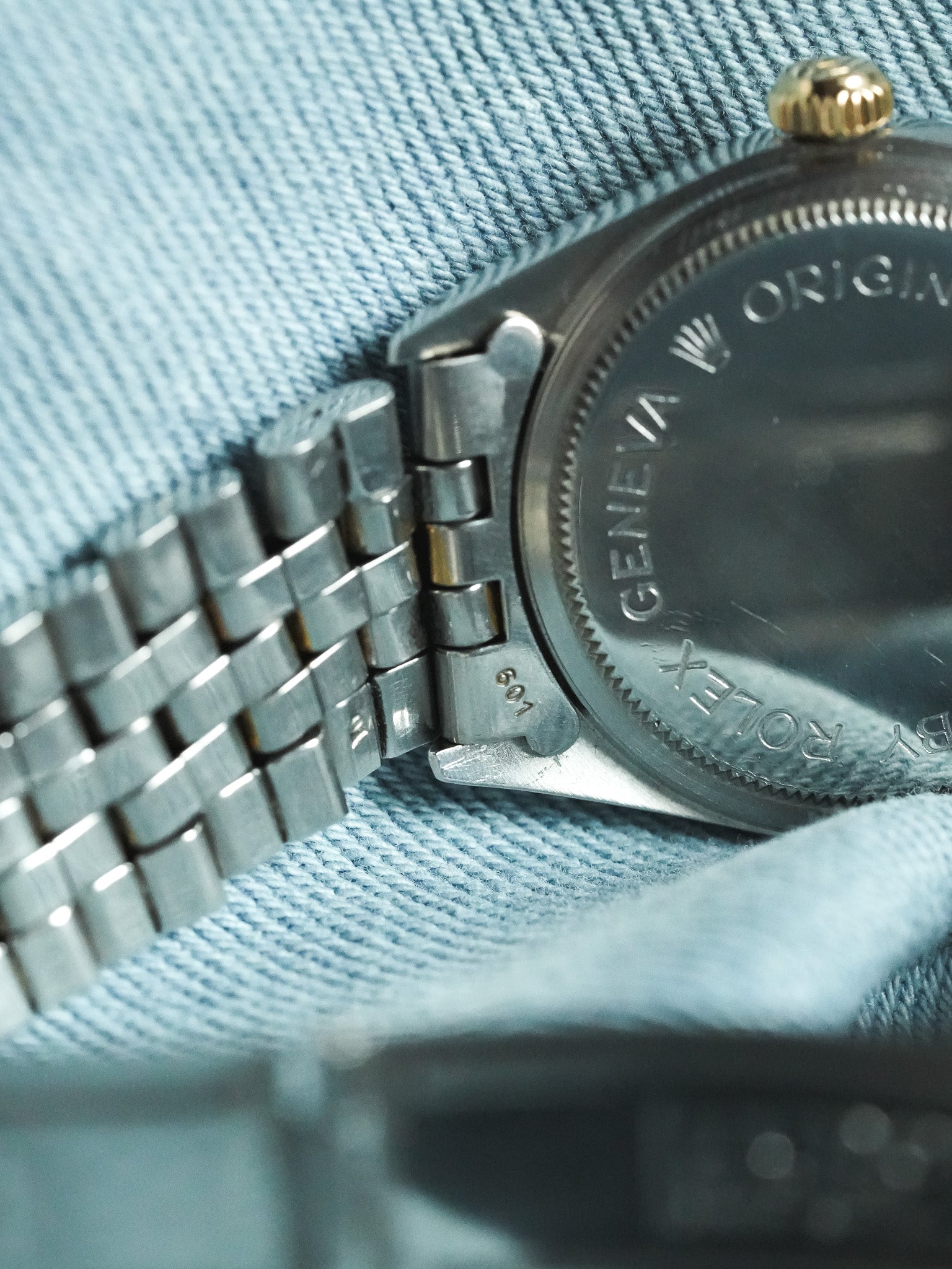 Tudor x Rolex - Prince Oysterdate Acier Or Cadran Lin Cannelée Or 18k - 1980s - Atelier Victor - Vintage Shop