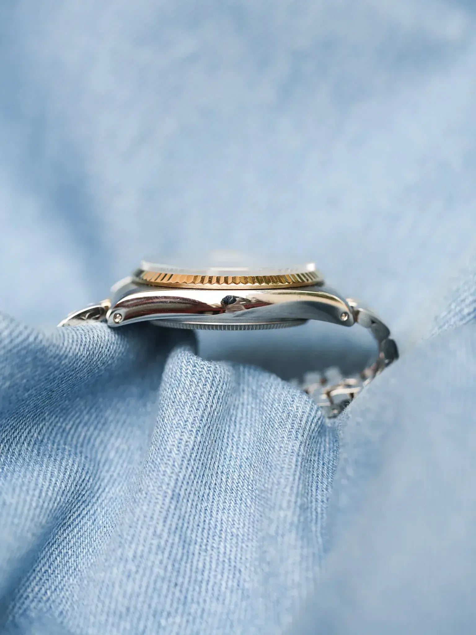 Tudor x Rolex - Prince Oysterdate Blanc Romain Cannelée Acier Or - 1990s - Atelier Victor