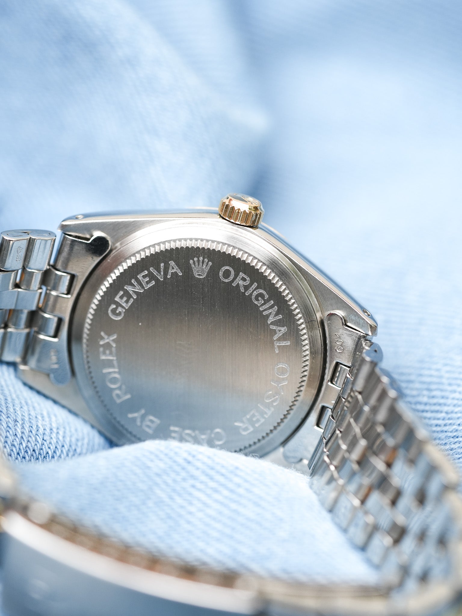 Tudor x Rolex - Prince Oysterdate Blanc Romain Cannelée Acier Or - 1990s - Atelier Victor - Vintage Shop