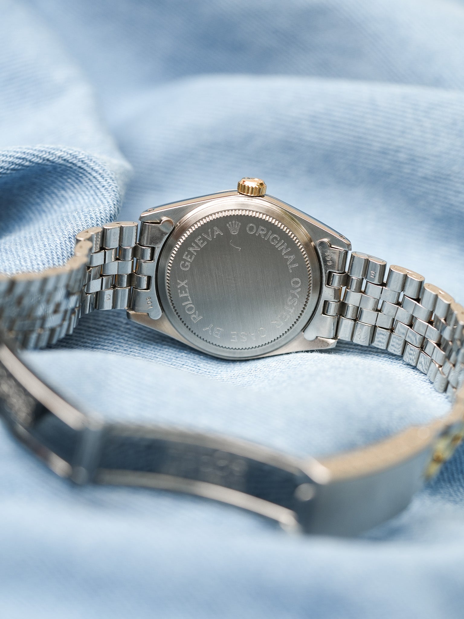Tudor x Rolex - Prince Oysterdate Blanc Romain Cannelée Acier Or - 1990s - Atelier Victor - Vintage Shop