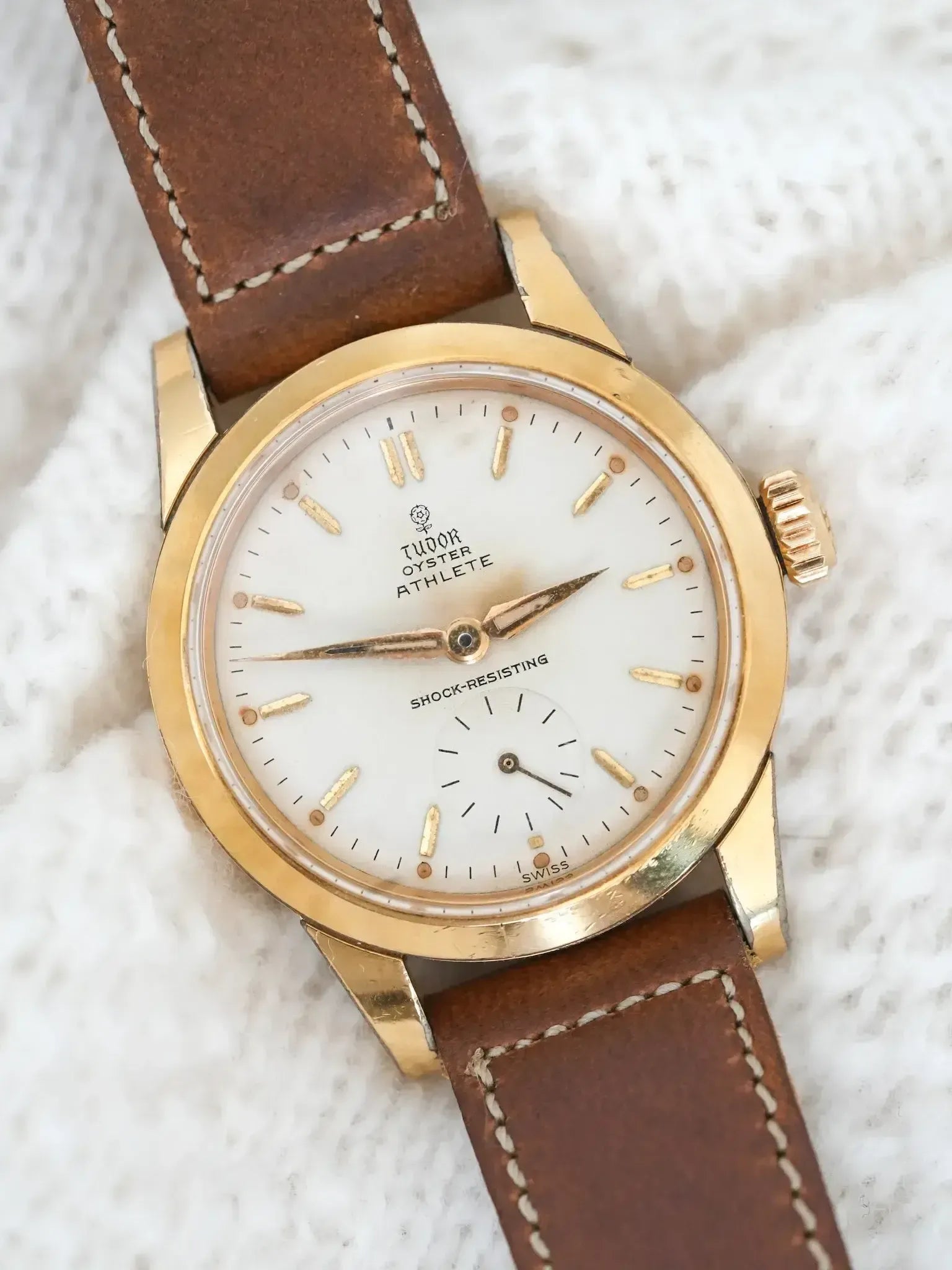 Tudor x Rolex - RARE Oyster Edition Athlete 7927 plaqué or - 1959 - Atelier Victor