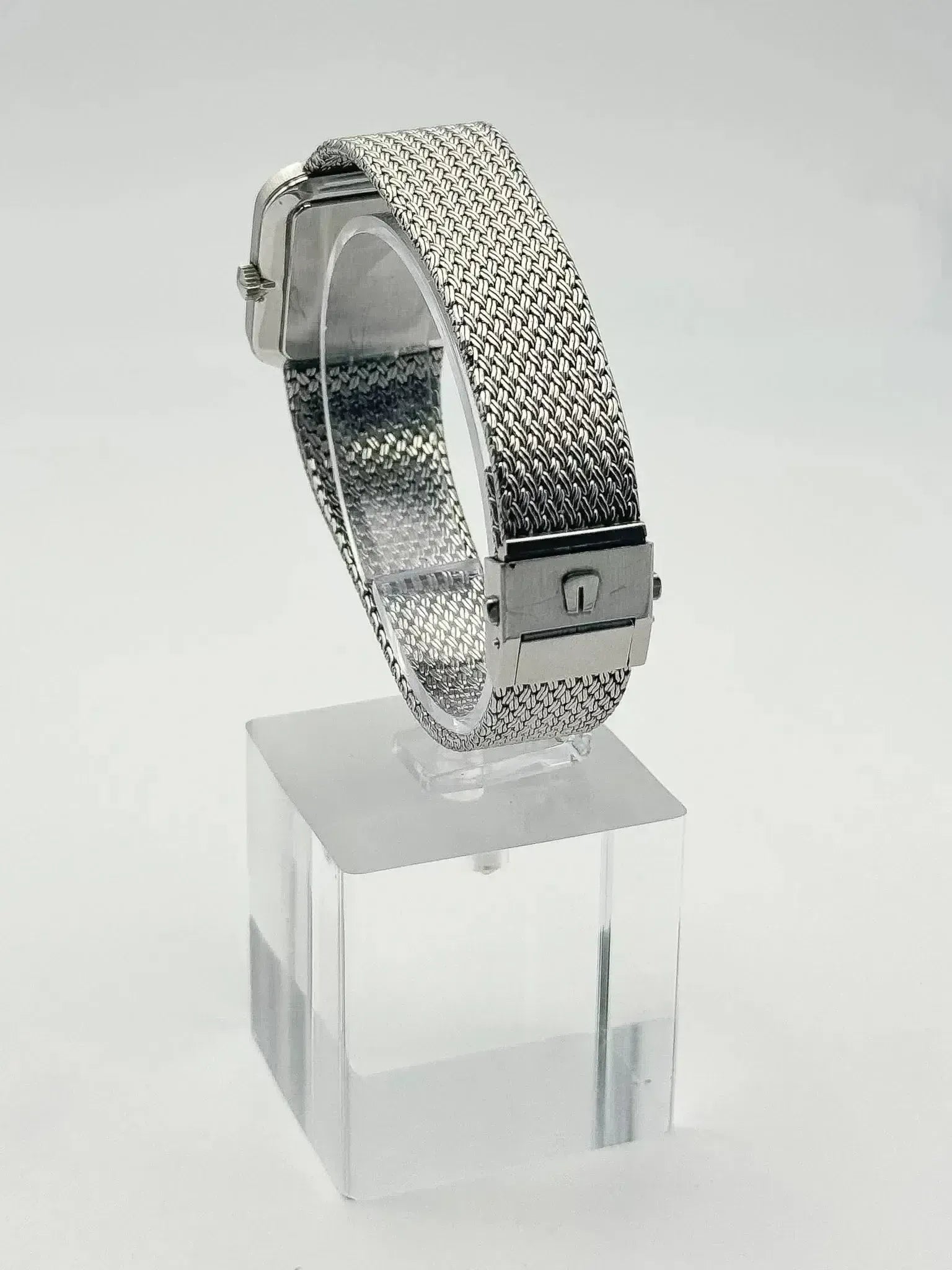Universal Genève - Bracelet intégré Maille milanaise acier - 1980s - Atelier Victor