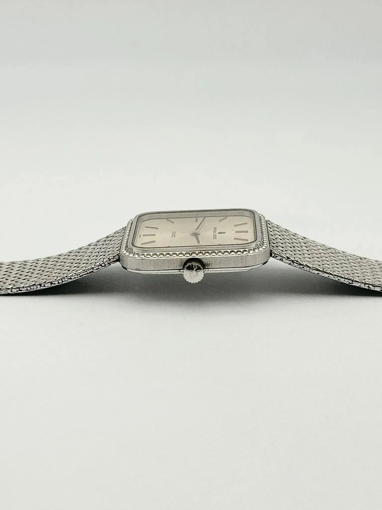 Universal Genève - Bracelet intégré Maille milanaise acier - 1980s - Atelier Victor