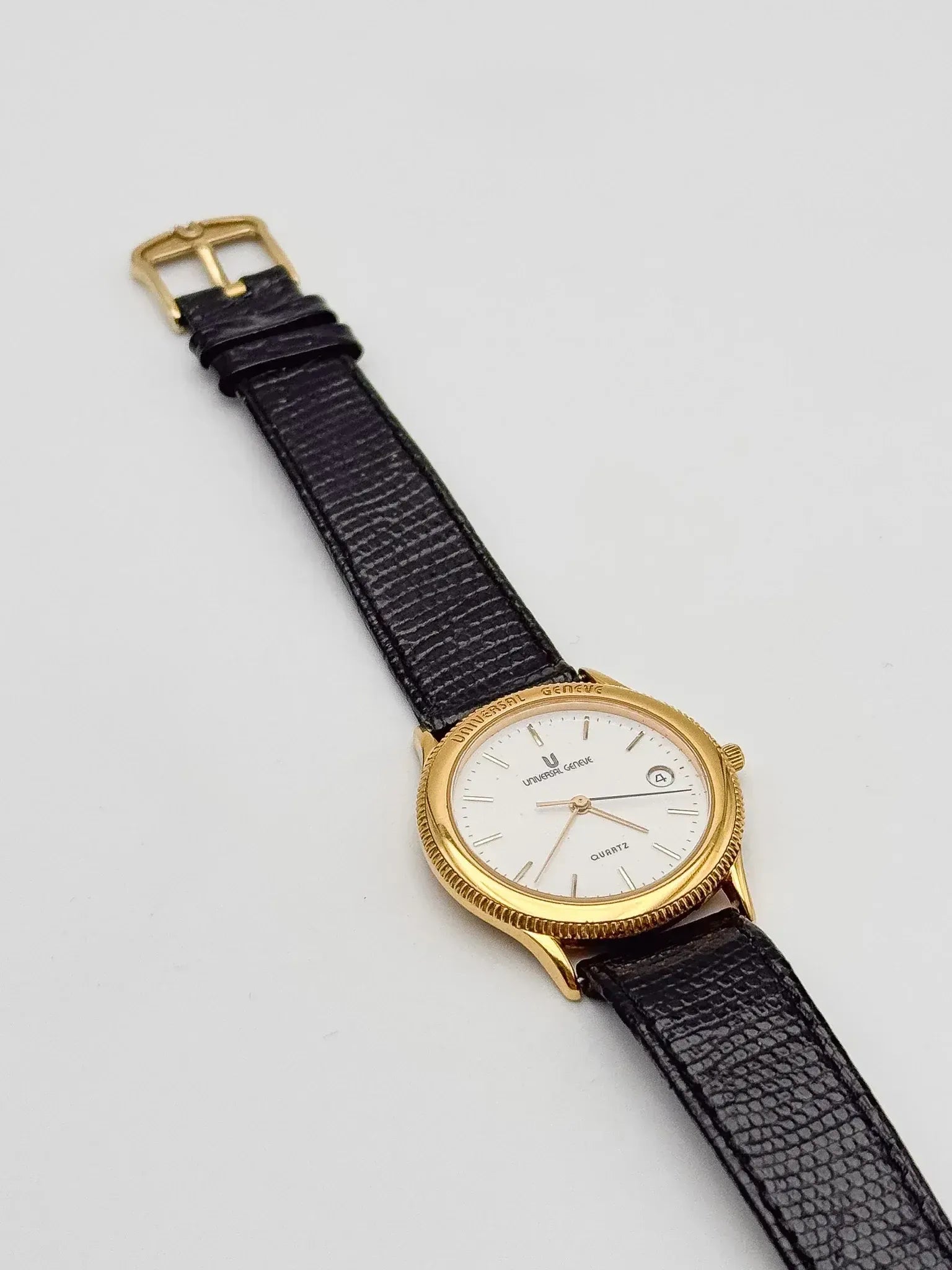 Universal Genève - Cadran Blanc plaqué or - NOS - FULL SET - 1993 - Atelier Victor