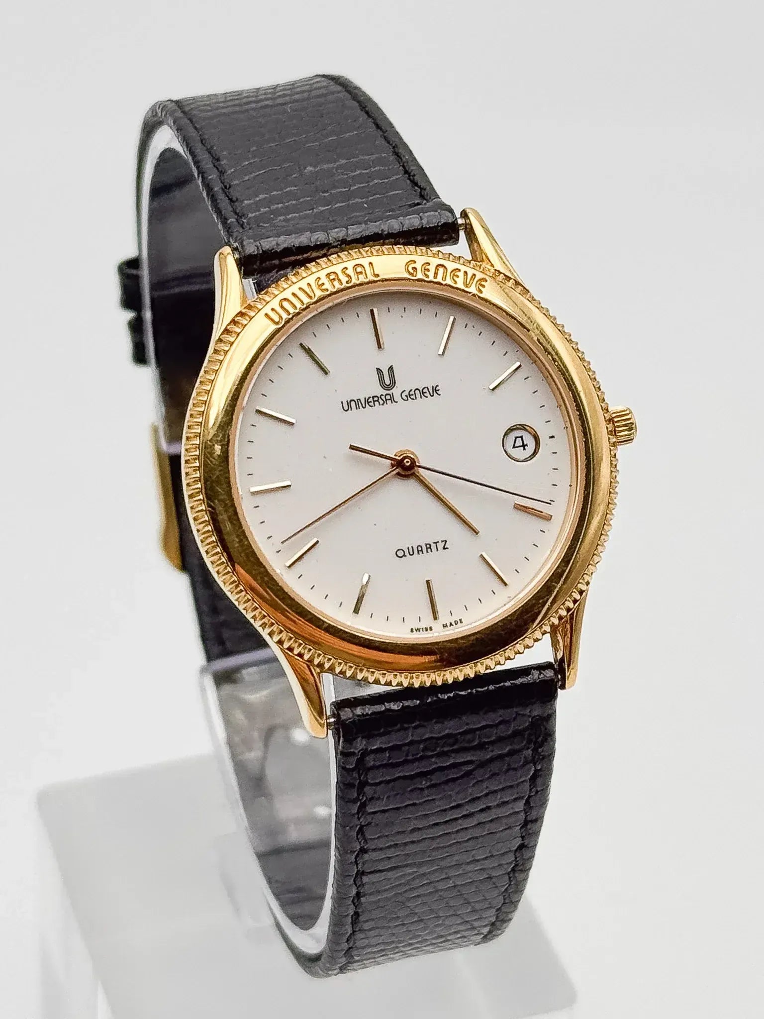 Universal Genève - Cadran Blanc plaqué or - NOS - FULL SET - 1993 - Atelier Victor