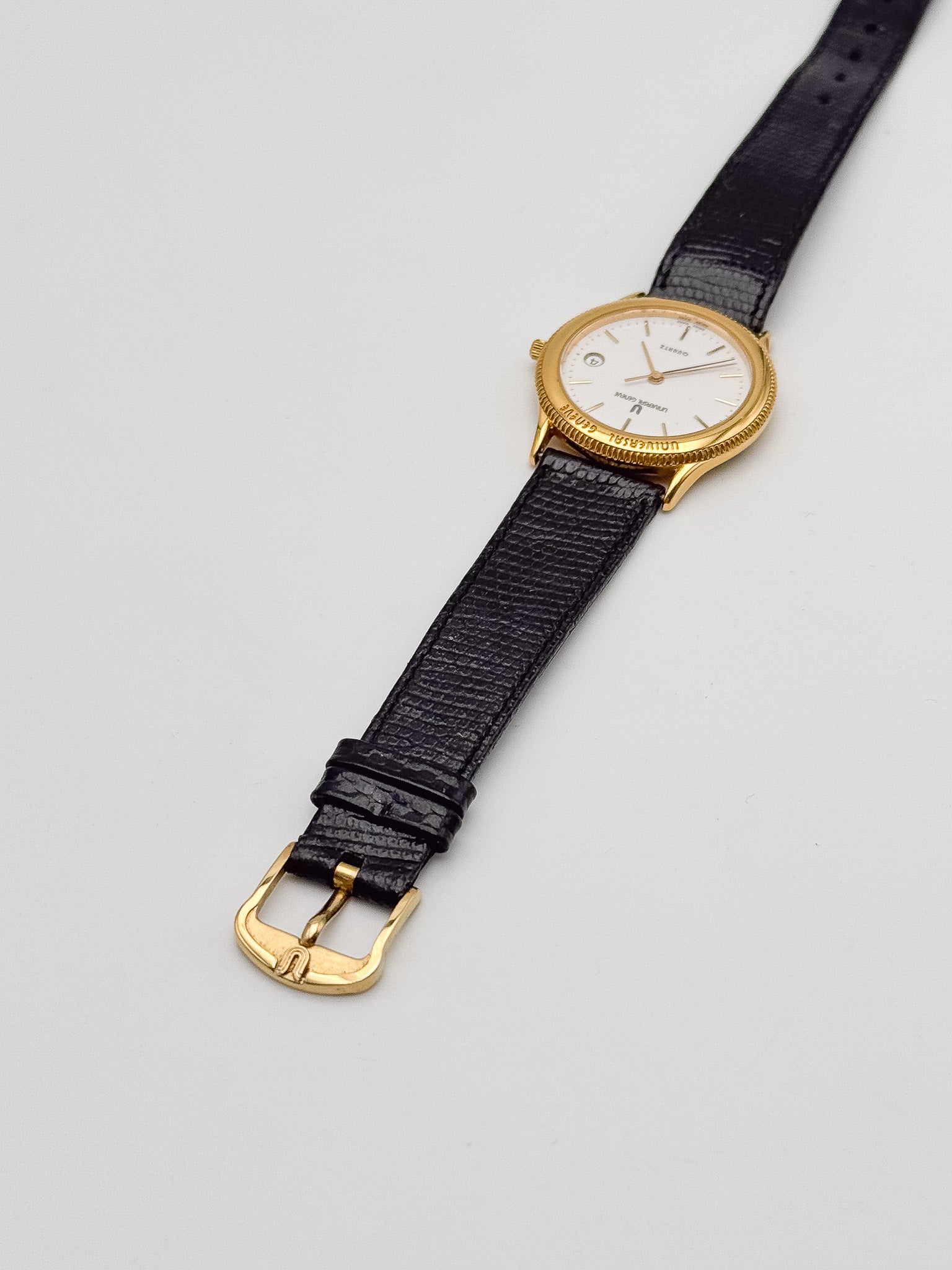 Universal Genève - Cadran Blanc plaqué or - NOS - FULL SET - 1993 - Atelier Victor Paris - Vintage Watch Shop Dubai