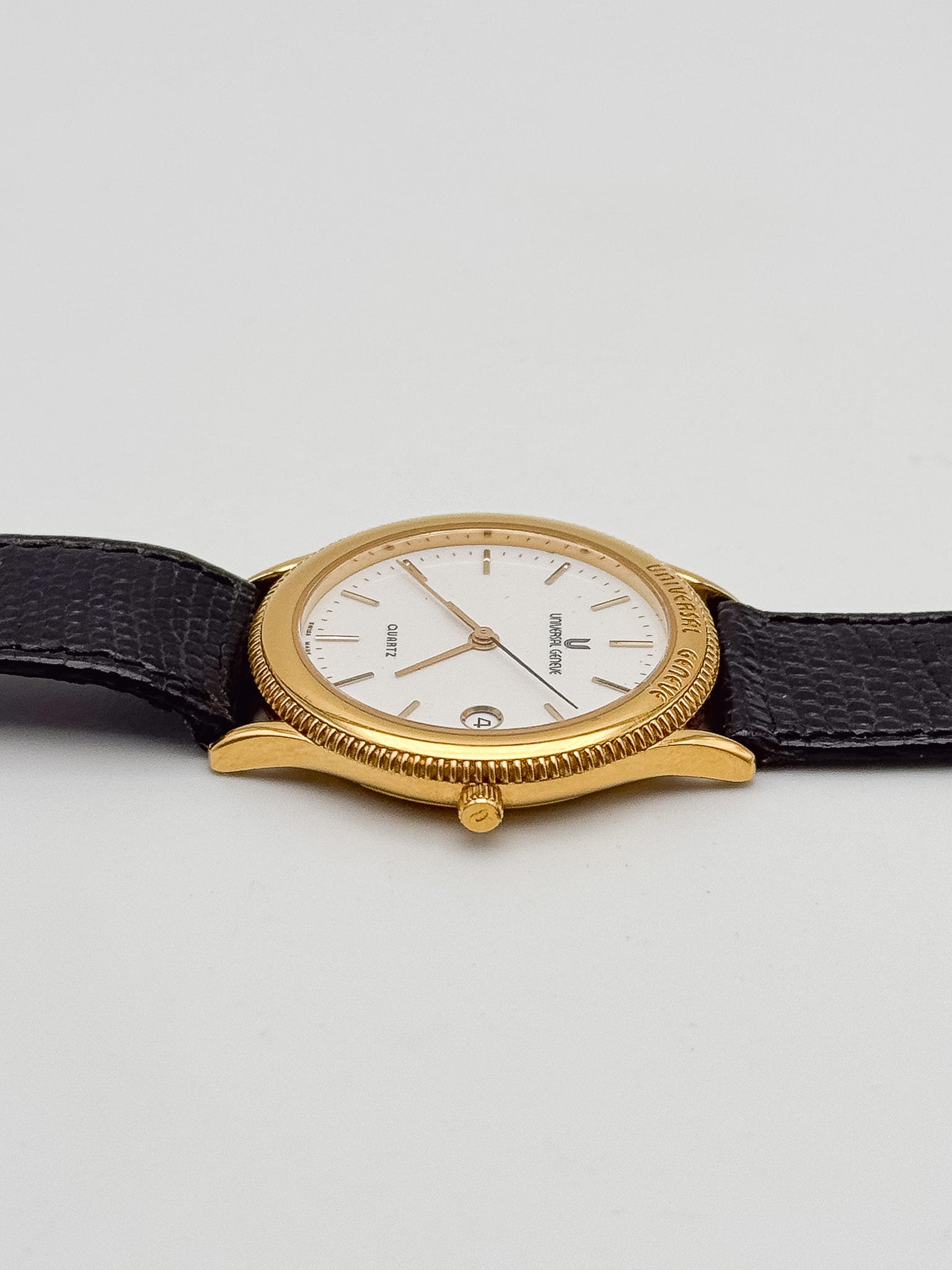 Universal Genève - Cadran Blanc plaqué or - NOS - FULL SET - 1993 - Atelier Victor Paris - Vintage Watch Shop Dubai