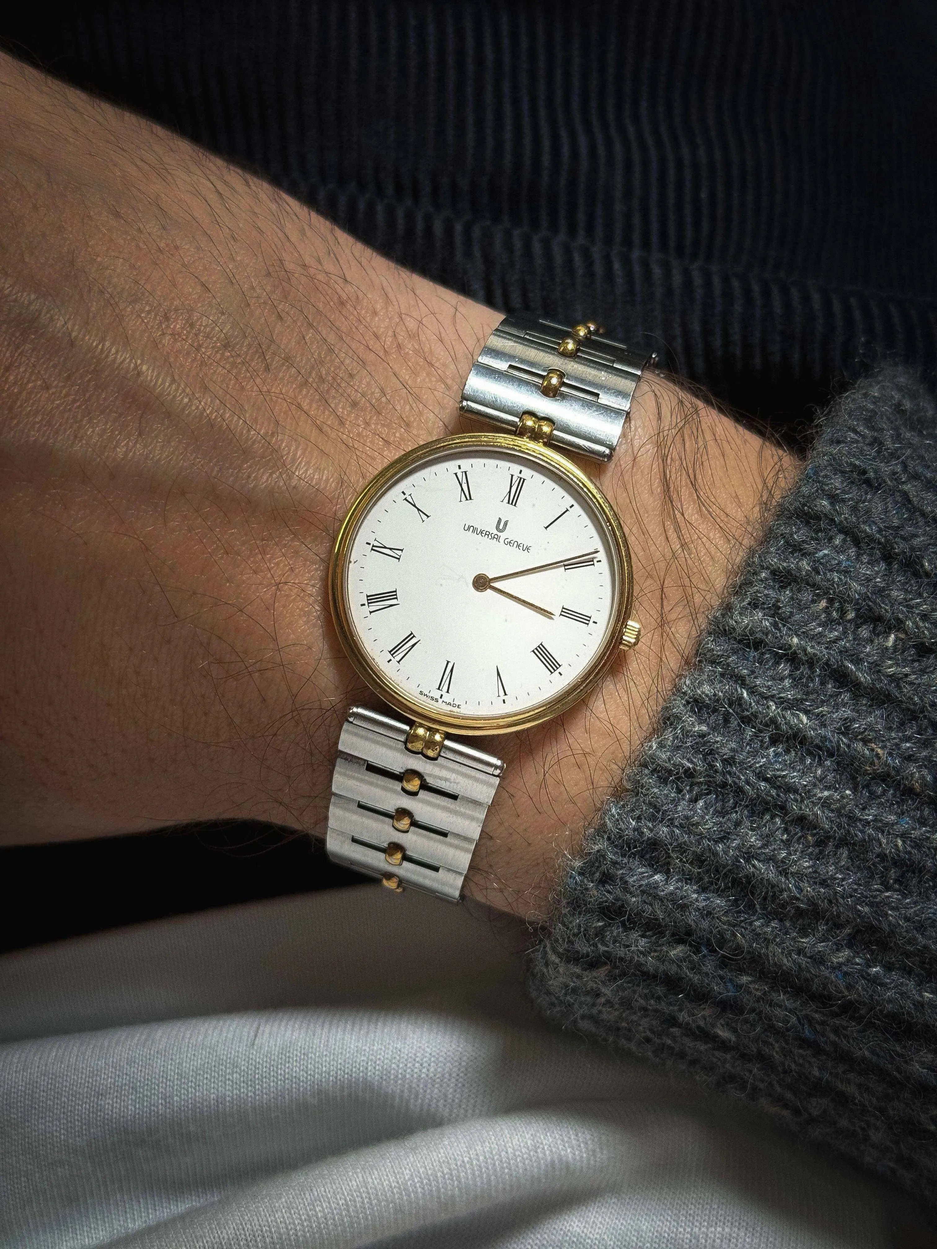Universal Genève - Circle Special Acier & Plaqué or - 1980s - Atelier Victor - Vintage Shop