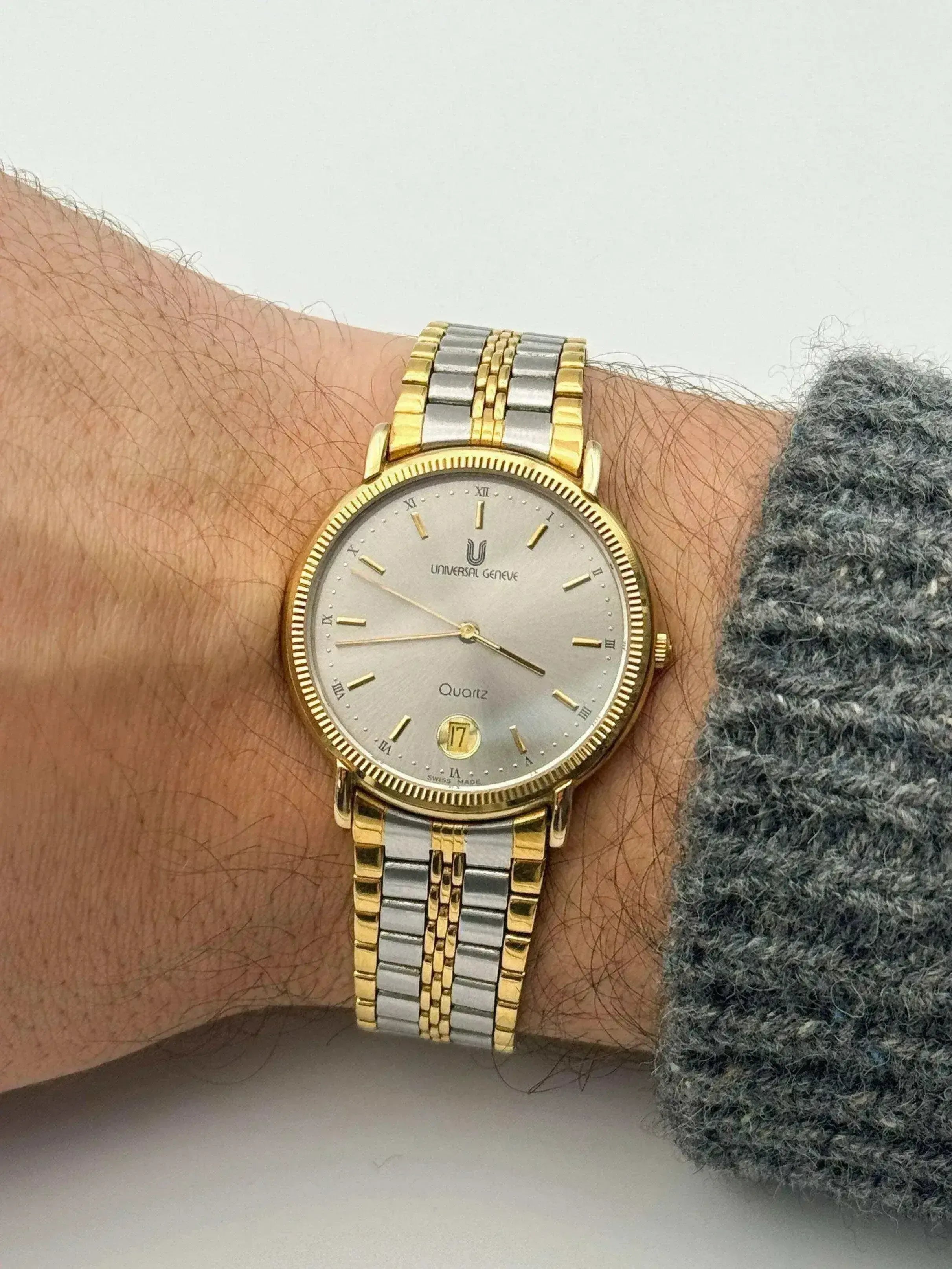 Universal Genève - Circle Steel & Gold Cannelé - 1980’s - Atelier Victor