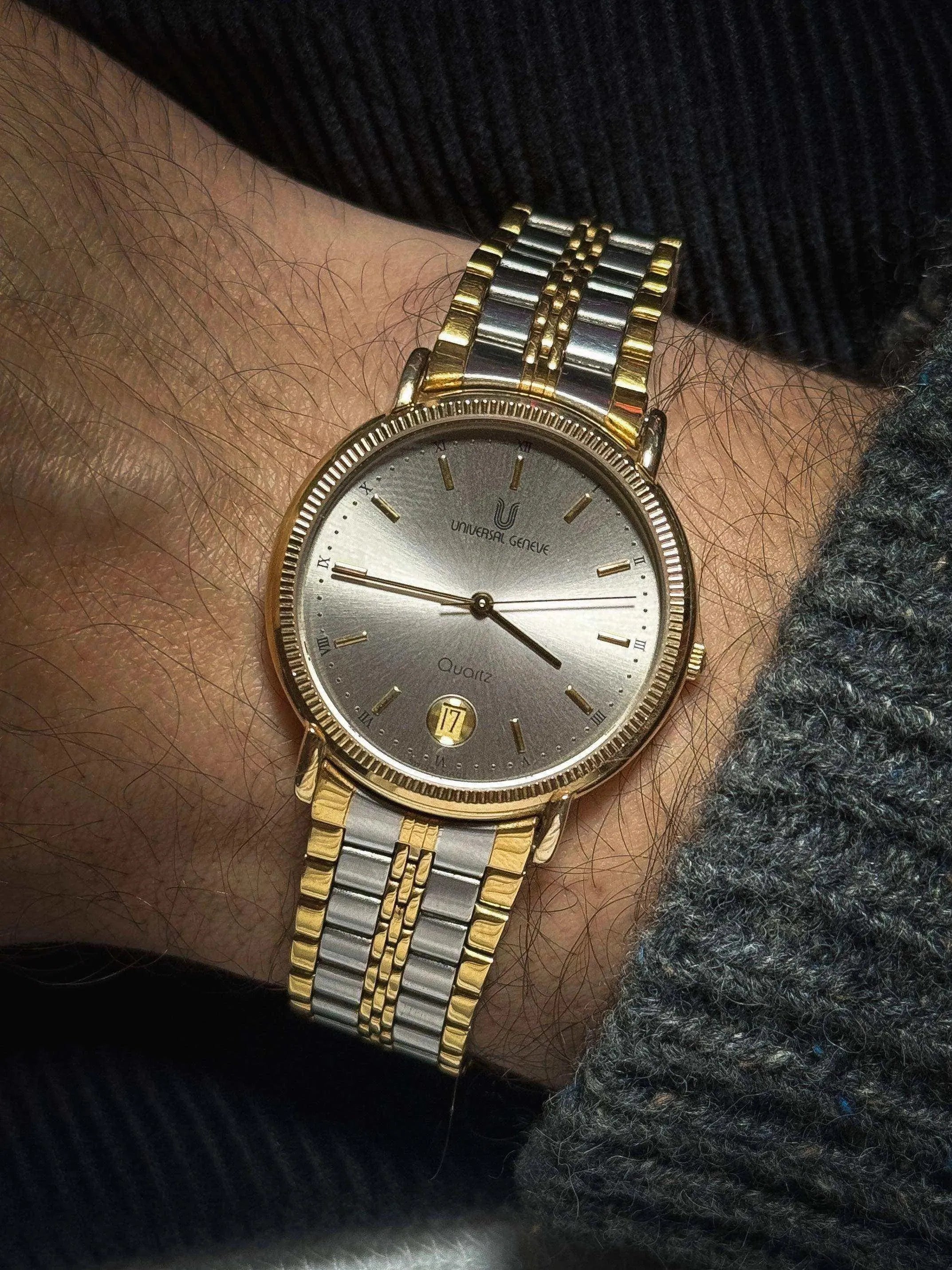 Universal Genève - Circle Steel & Gold Cannelé - 1980’s - Atelier Victor Paris - Vintage Watch Shop Dubai