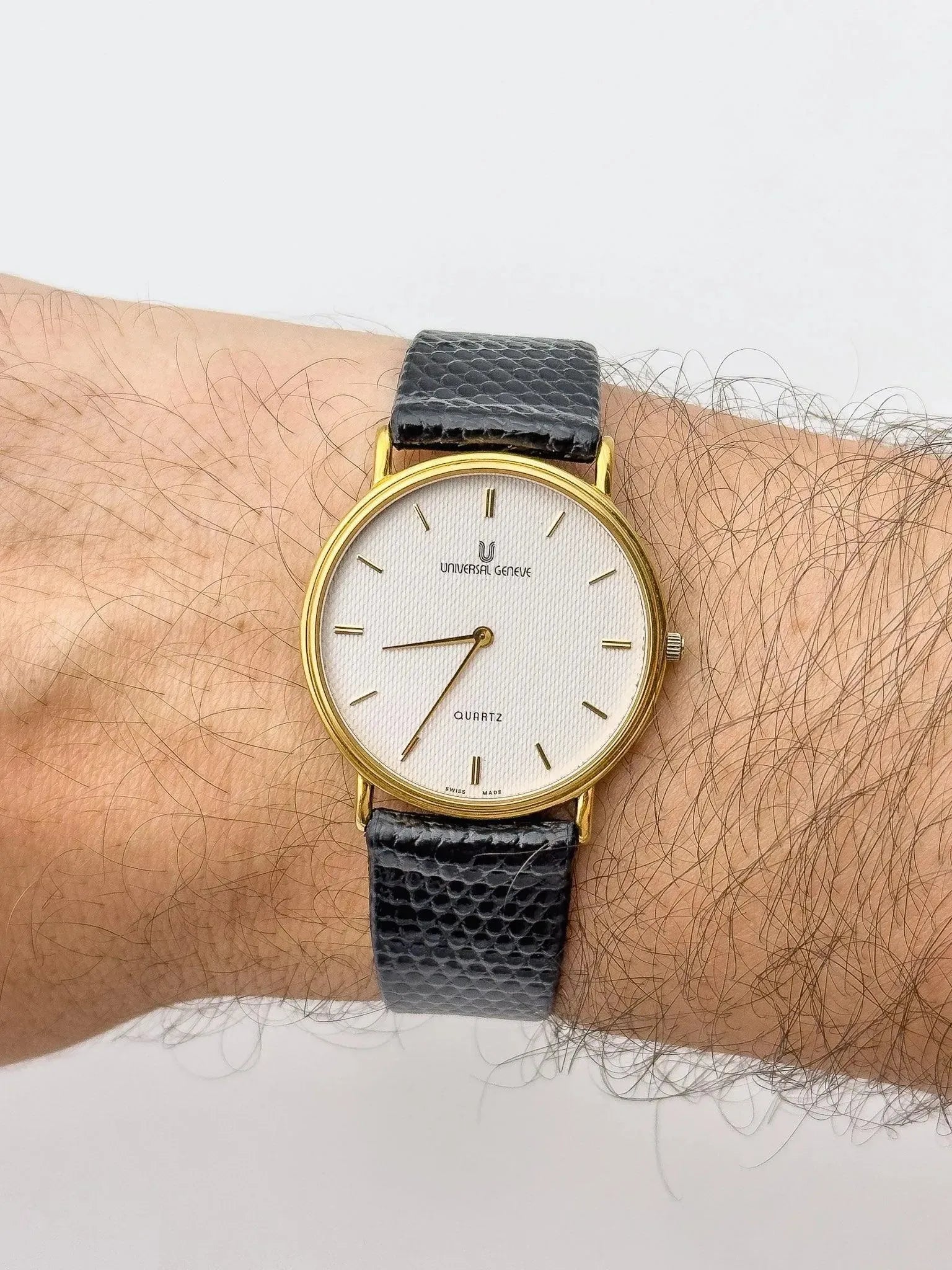 Universal Genève - Extra plate Blanc Clous de Paris - 1980s - Atelier Victor