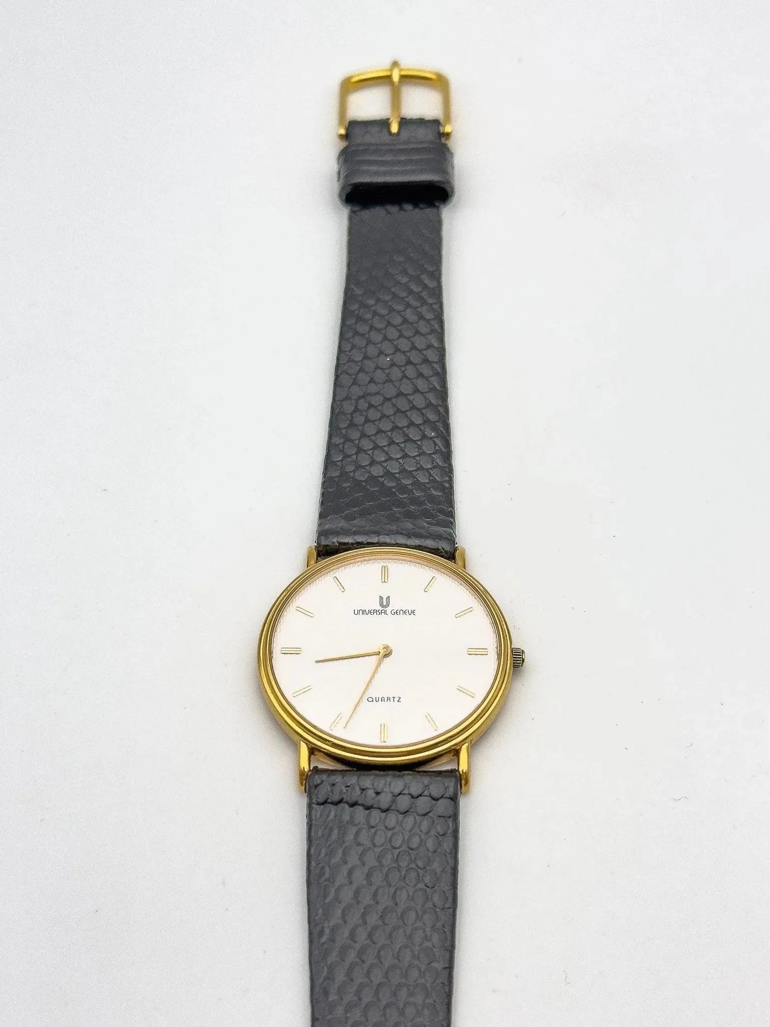 Universal Genève - Extra plate Blanc Clous de Paris - 1980s - Atelier Victor Paris - Vintage Watch Shop Dubai