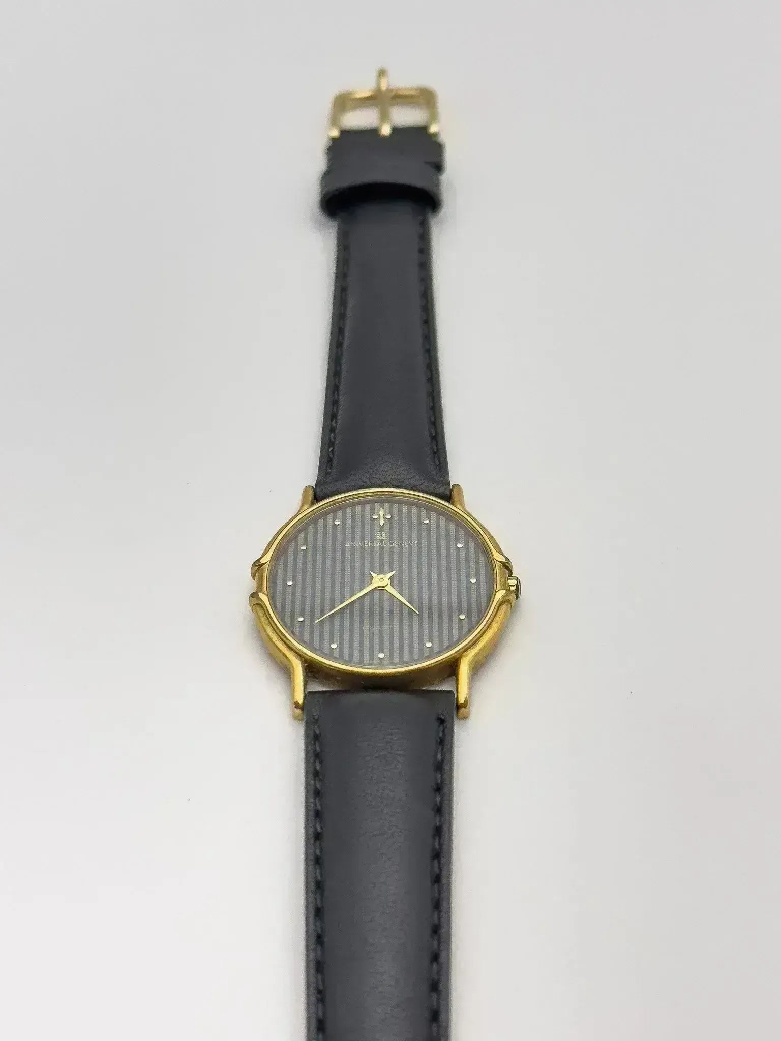 Universal Genève - Gris Tapisserie Plaqué or - 1980s - Atelier Victor