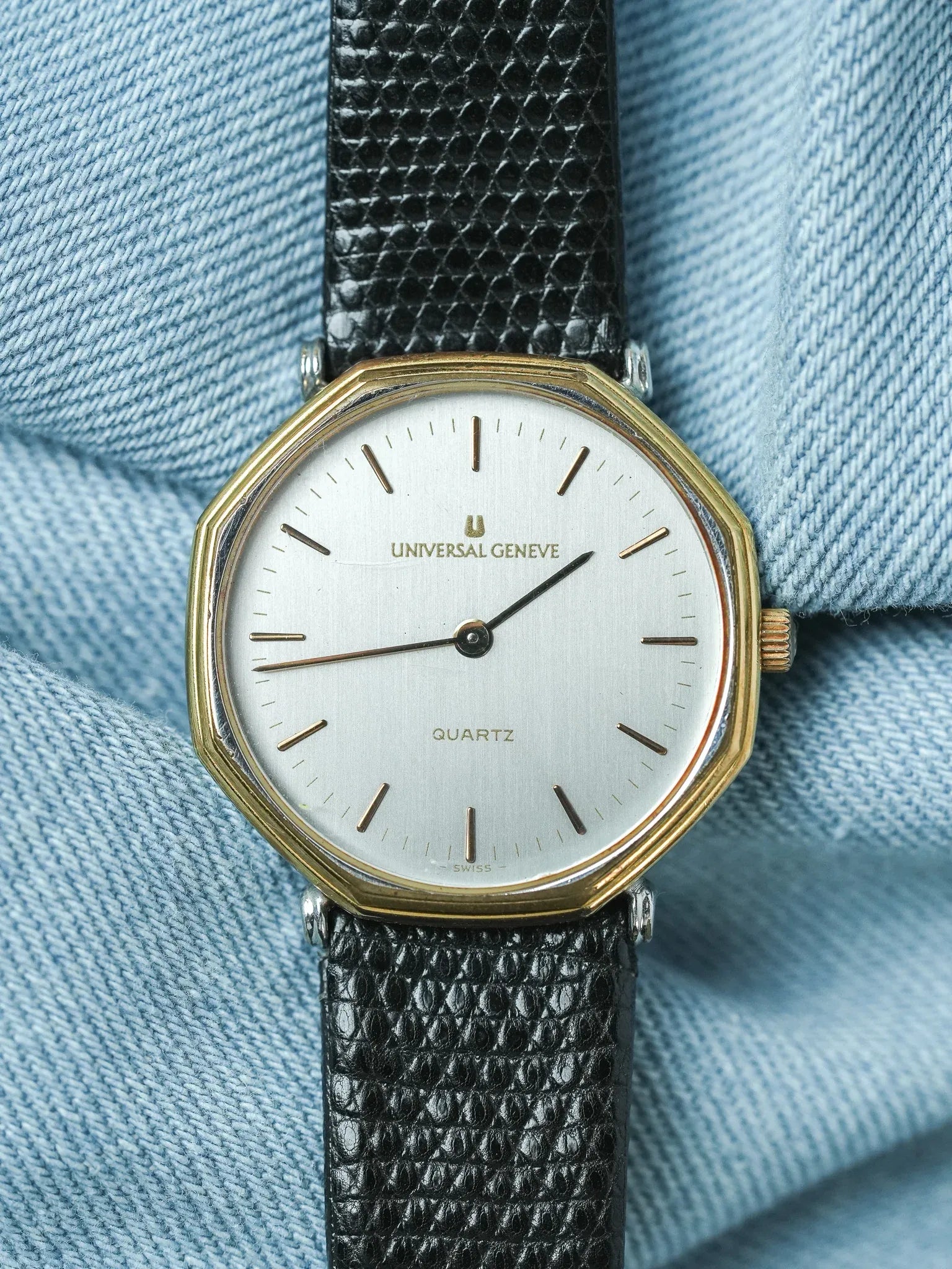 Universal Genève - Octogonale Extra Plate Acier or - 1980s - Atelier Victor