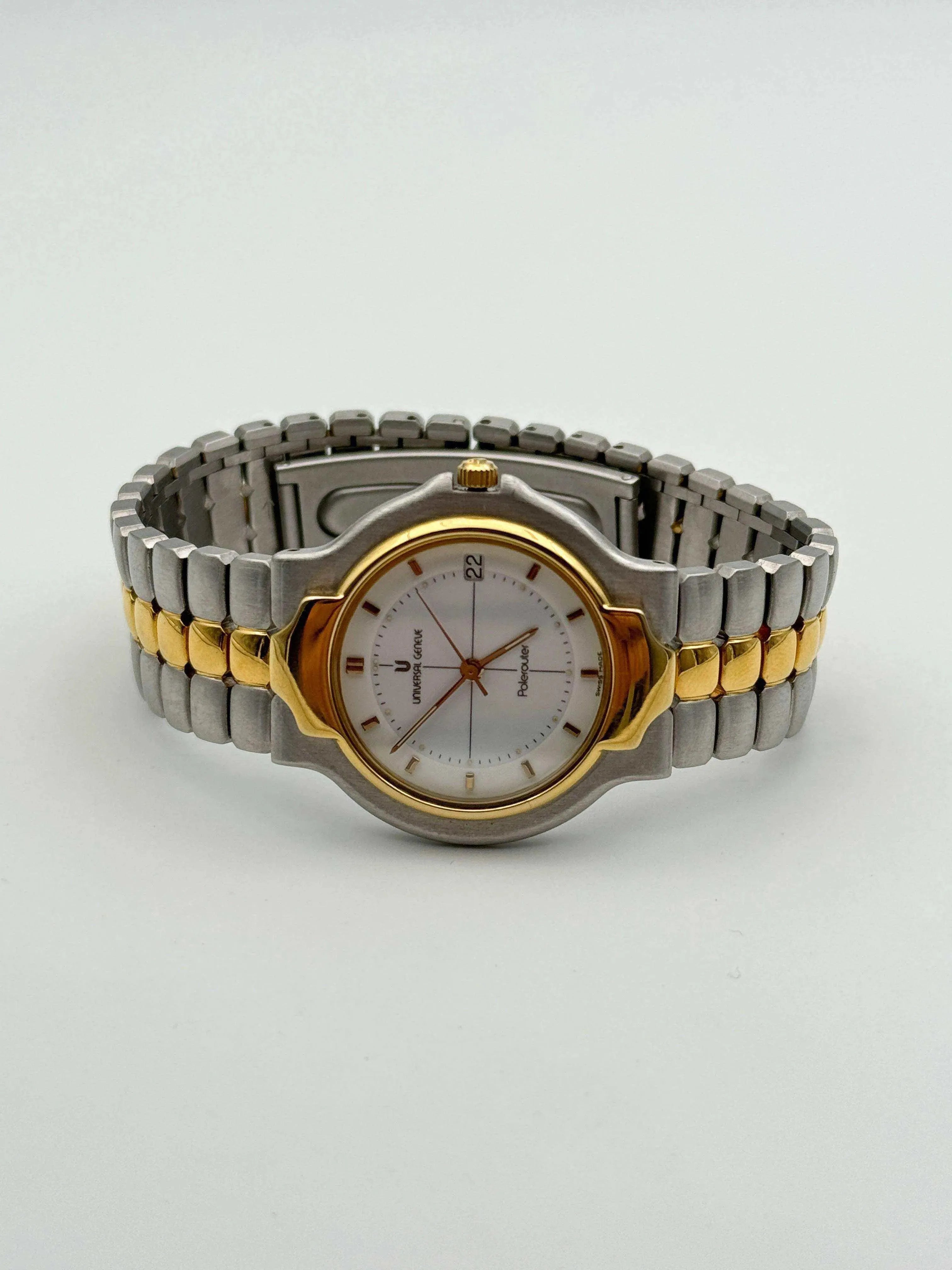 Universal Genève - Polerouter Gold & Steal Quartz - 1980s - Atelier Victor Paris - Vintage Watch Shop Dubai