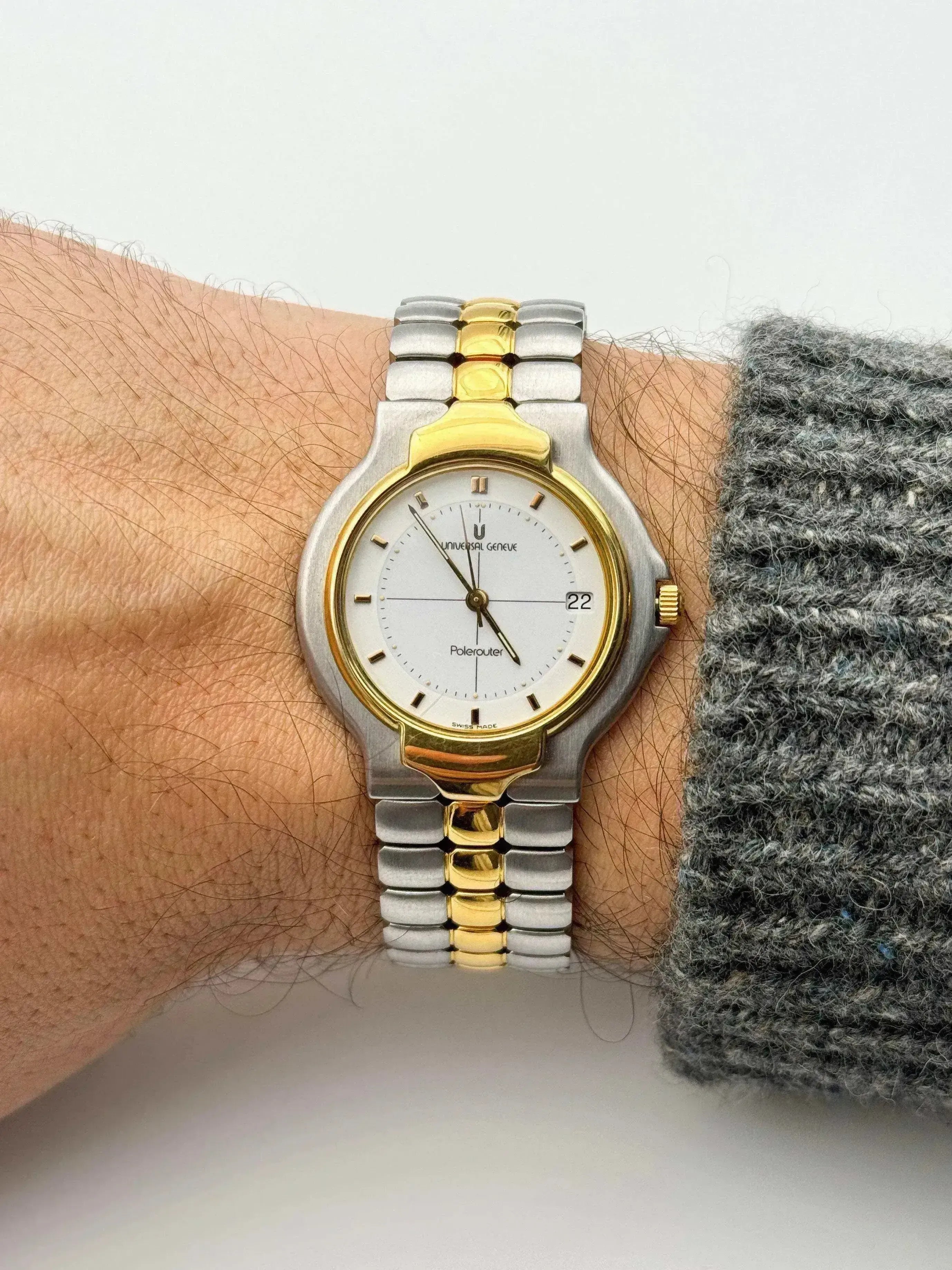 Universal Genève - Polerouter Or & Acier Quartz - 1980s - Atelier Victor