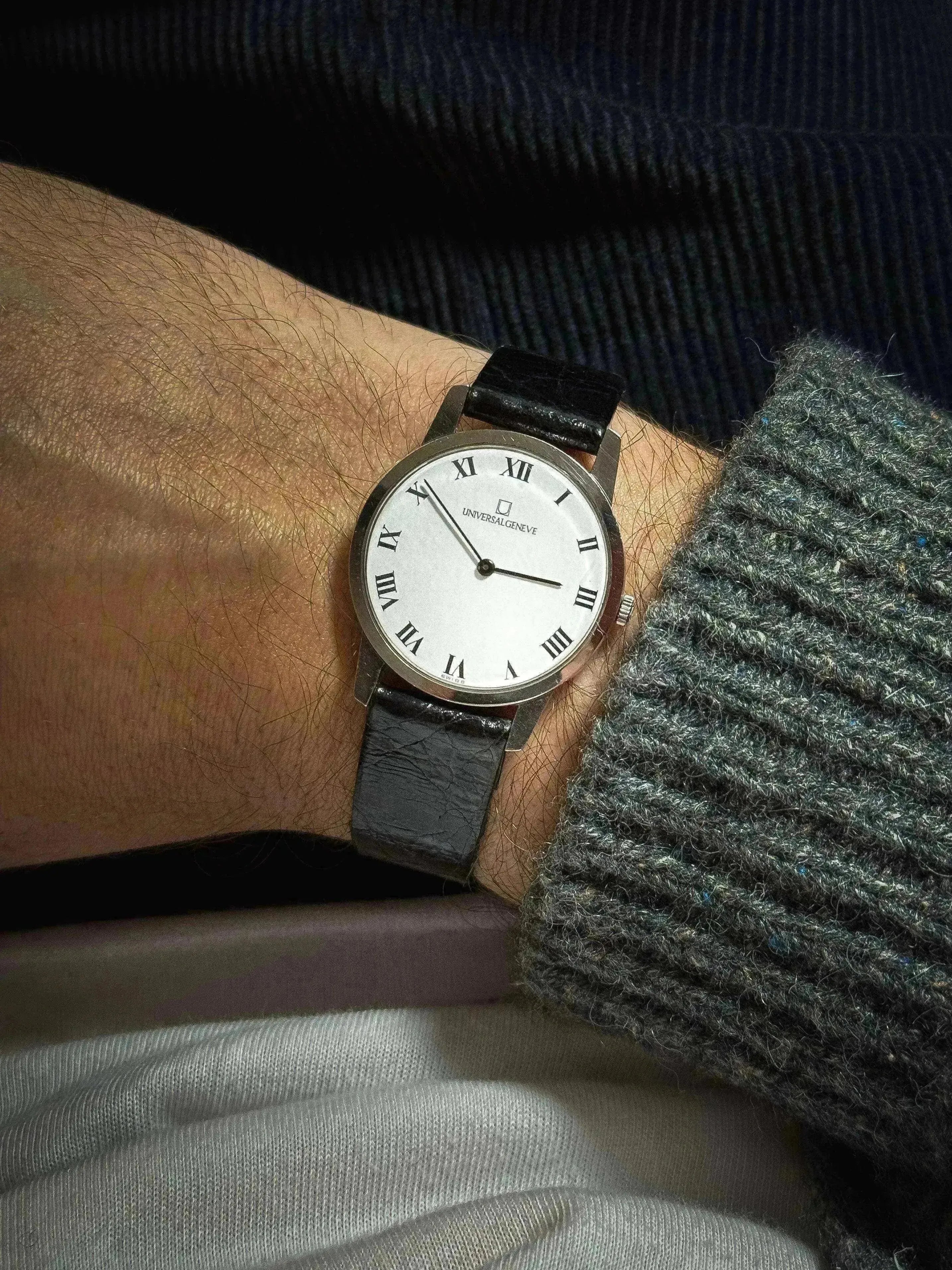 Universal Genève - Ultra plat Cadra Romain Cadran Blanc - 1970s - Atelier Victor
