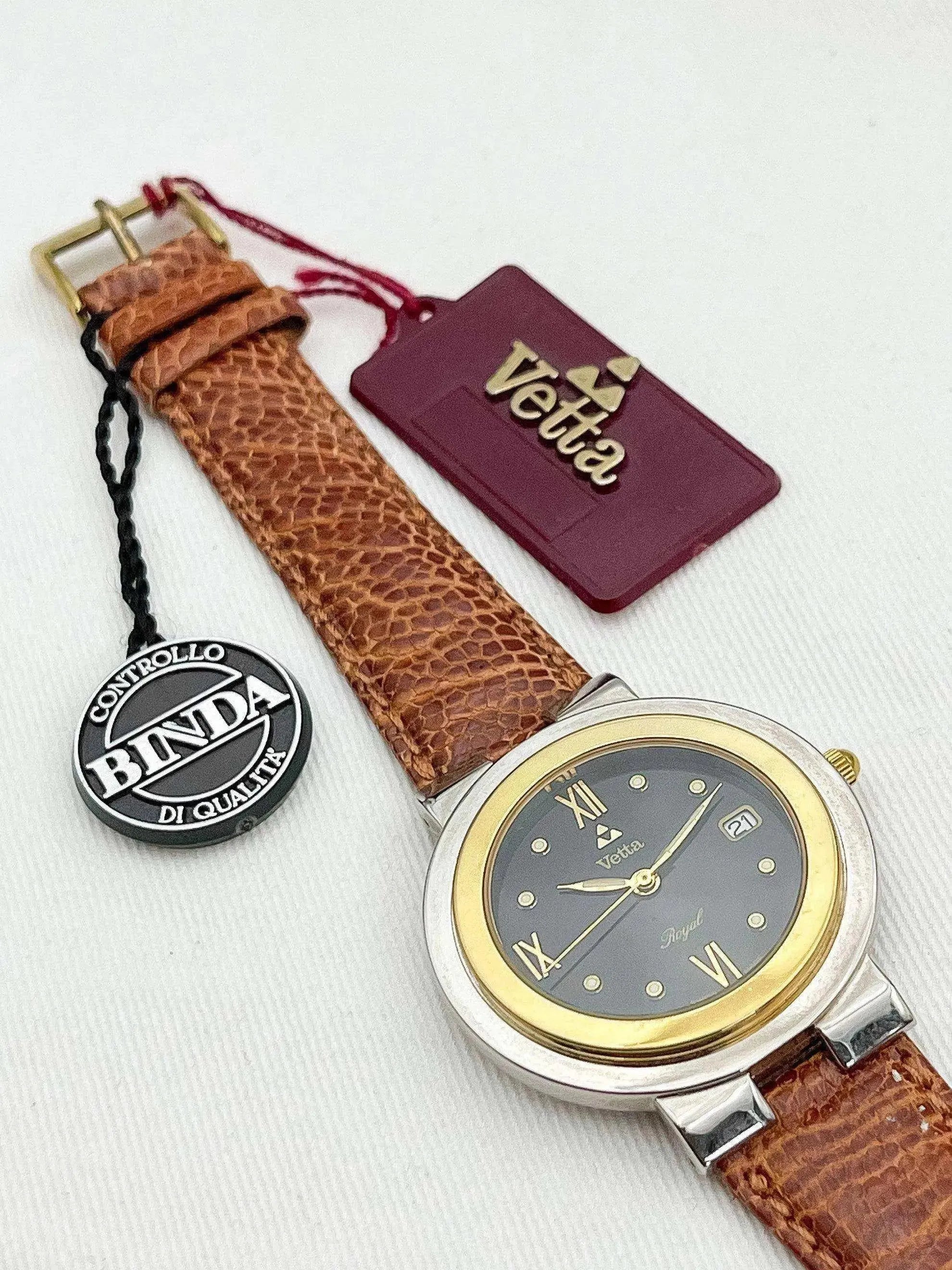 Vetta - Gold and Steel Dial - 1980s - Atelier Victor Paris - Vintage Watch Shop Dubai