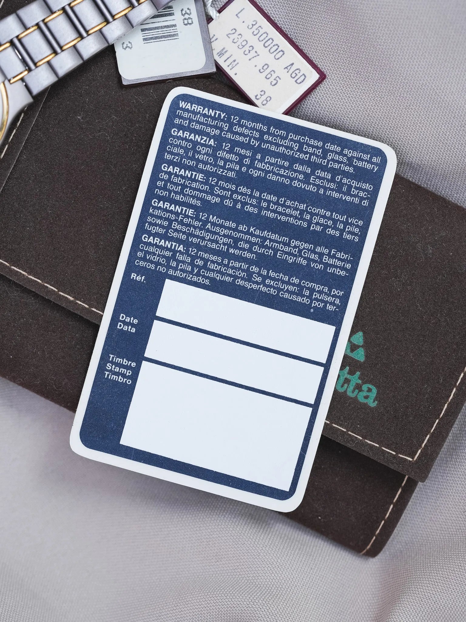 Vetta - Gris Anthracite Or - NOS - Boite & Papier - 1990s - Atelier Victor