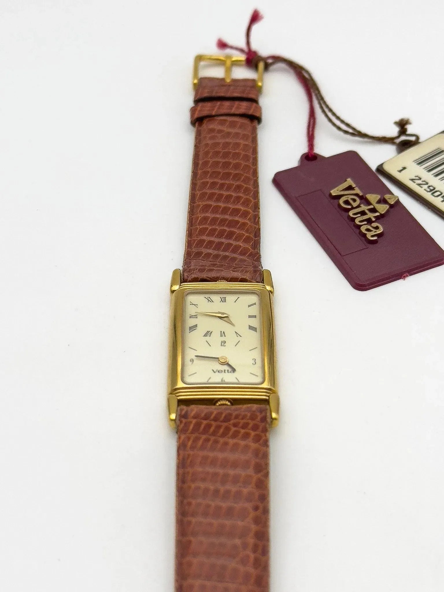 Vetta - Tank Dual Time Gold - NOS - 1990's - Atelier Victor Paris - Vintage Watch Shop Dubai