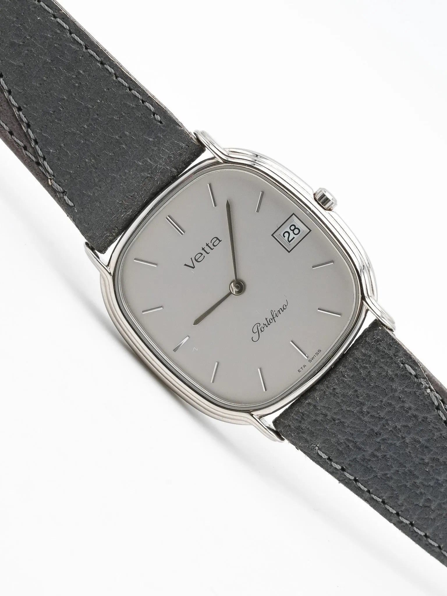 Vetta - Tonneau Acier Cadran Gris - NOS - 1980S - Atelier Victor Paris - Vintage Watch Shop Dubai