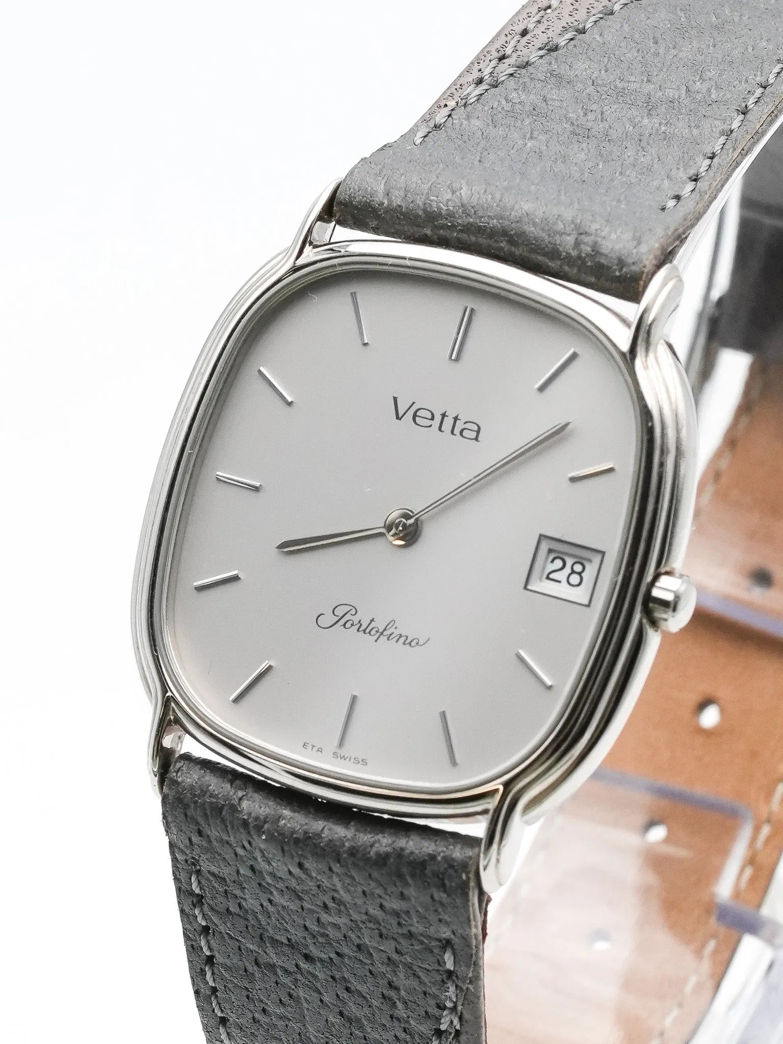 Vetta - Tonneau Acier Cadran Gris - NOS - 1980S - Atelier Victor Paris - Vintage Watch Shop Dubai